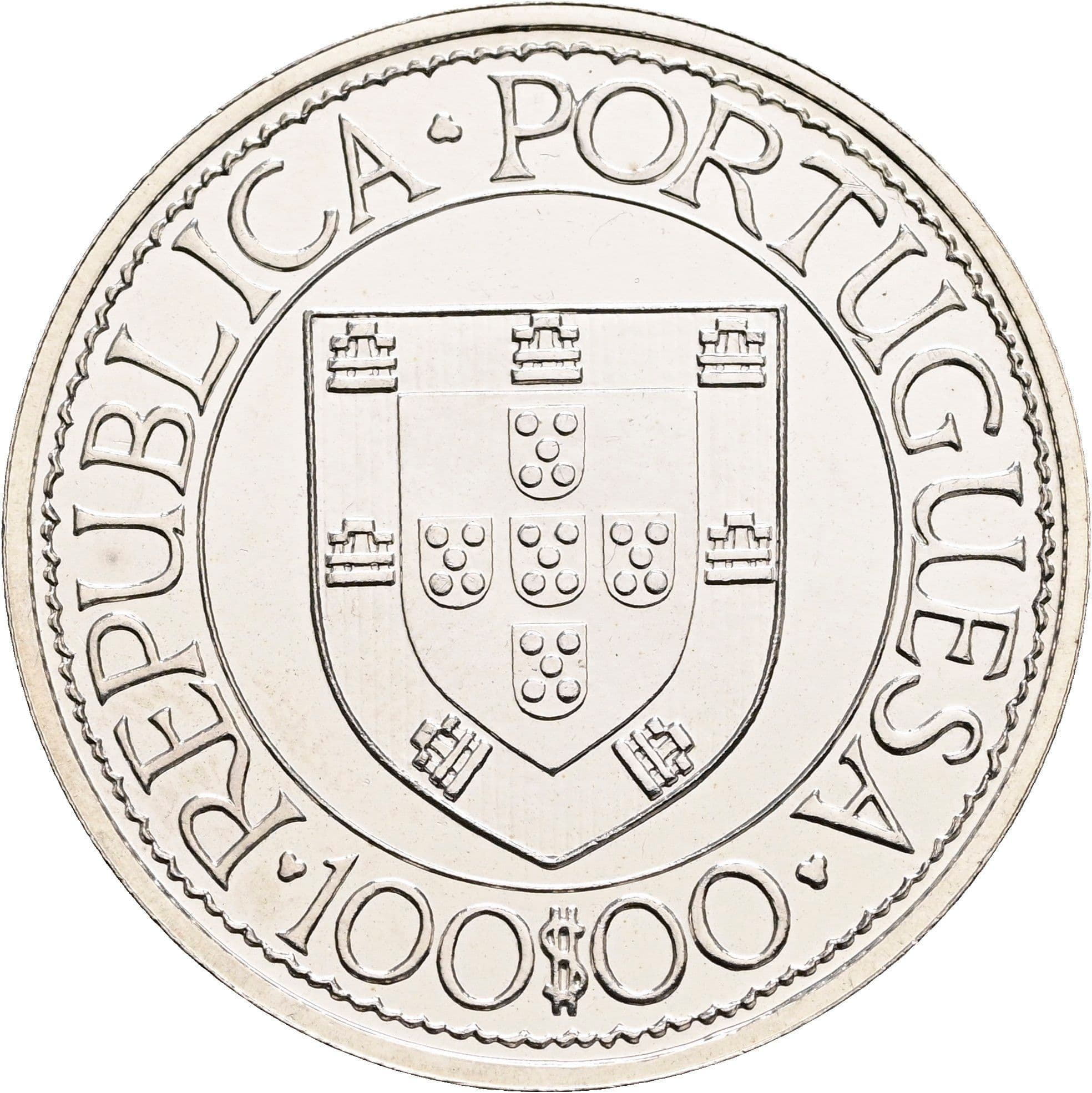 100 Escudos 1988 – Rückseite