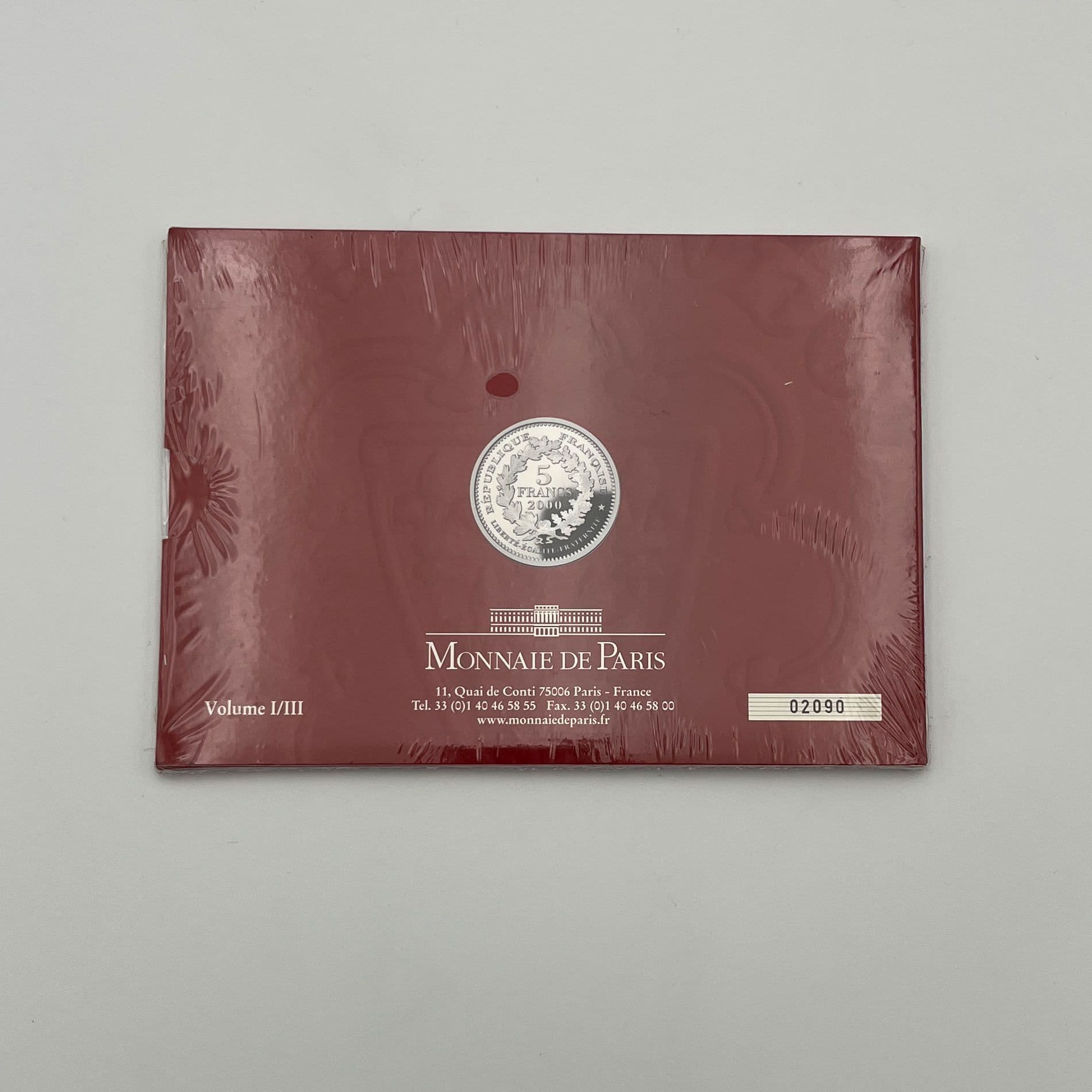 Blister mit 3x 5 Francs 2000 – Rückseite