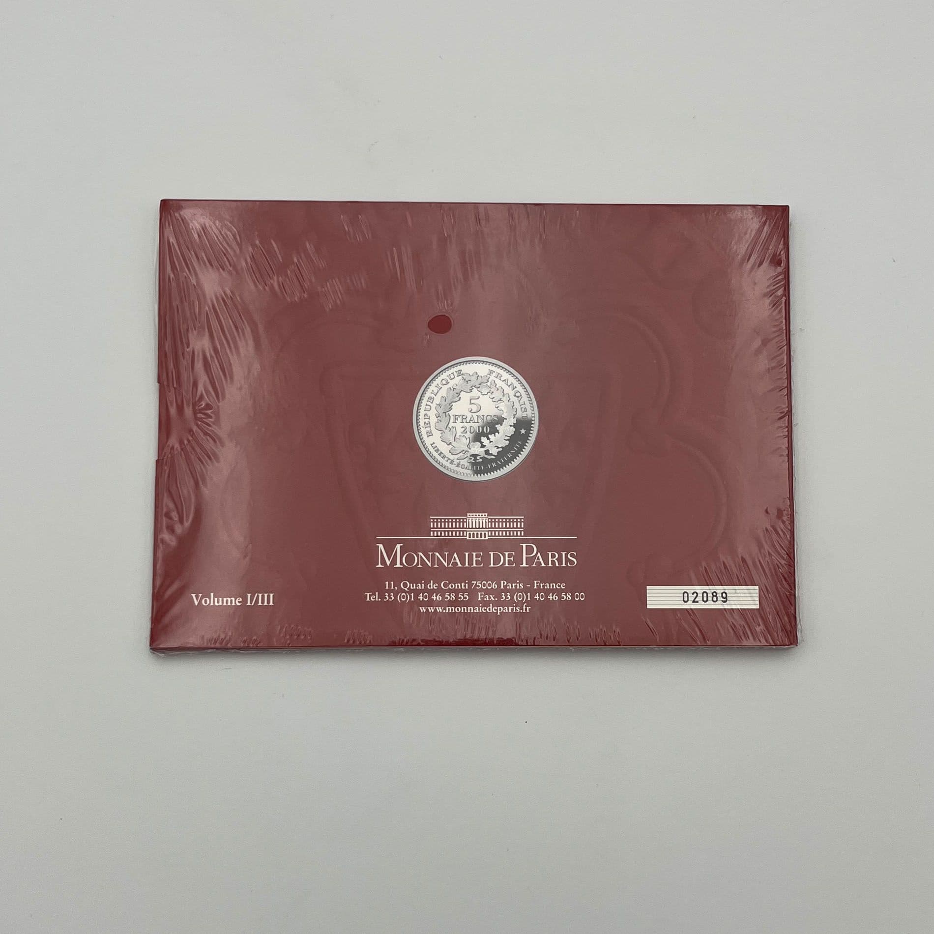 Blister mit 3x 5 Francs 2000 – Rückseite
