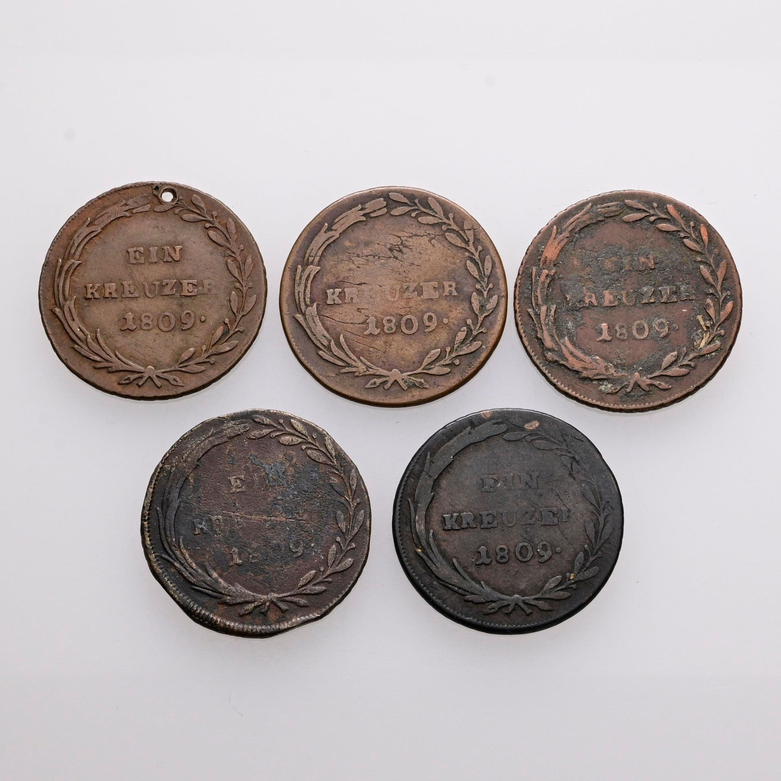 Lot 5 Stück 1 Pfennig