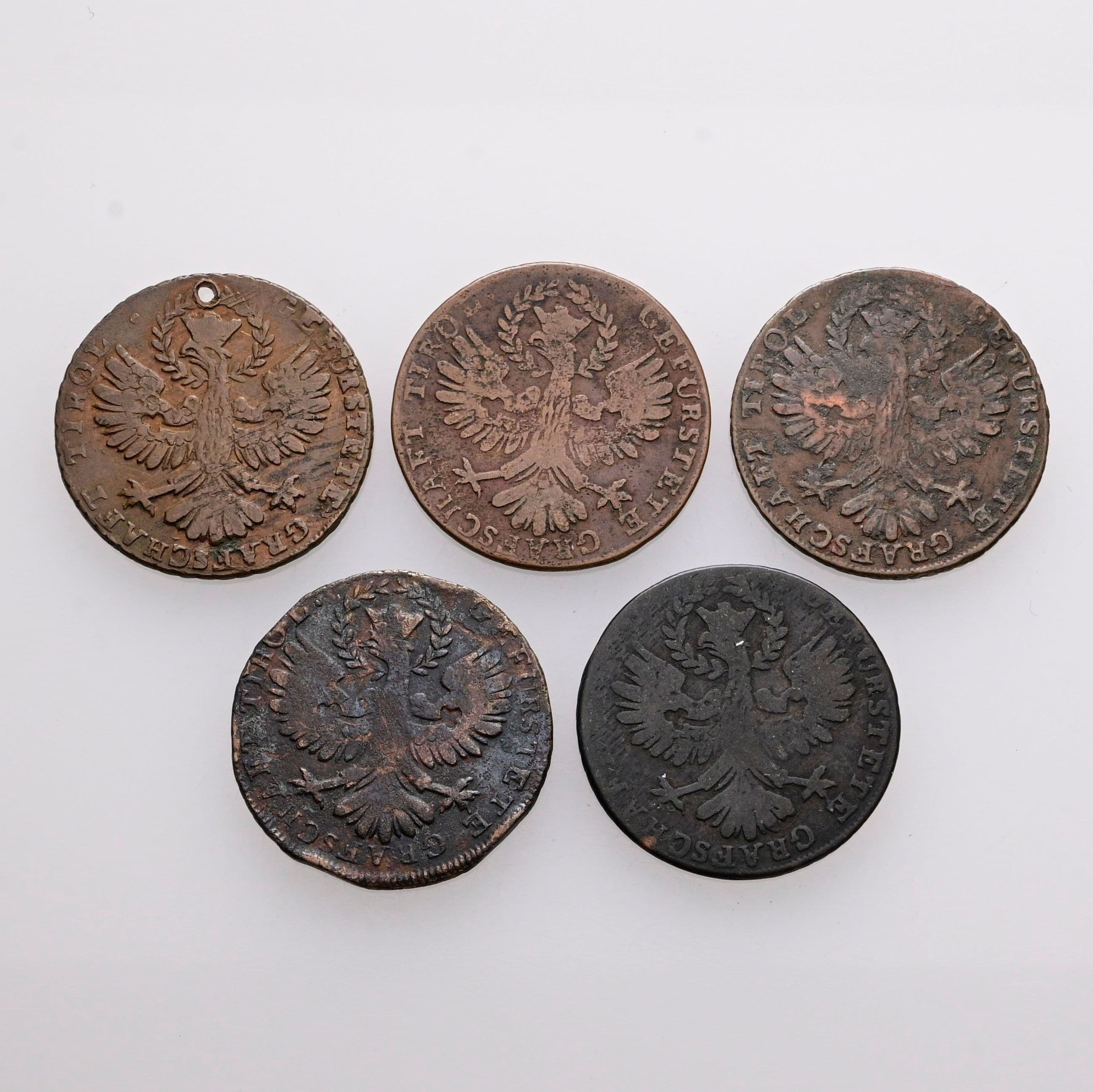 Lot 5 Stück 1 Pfennig