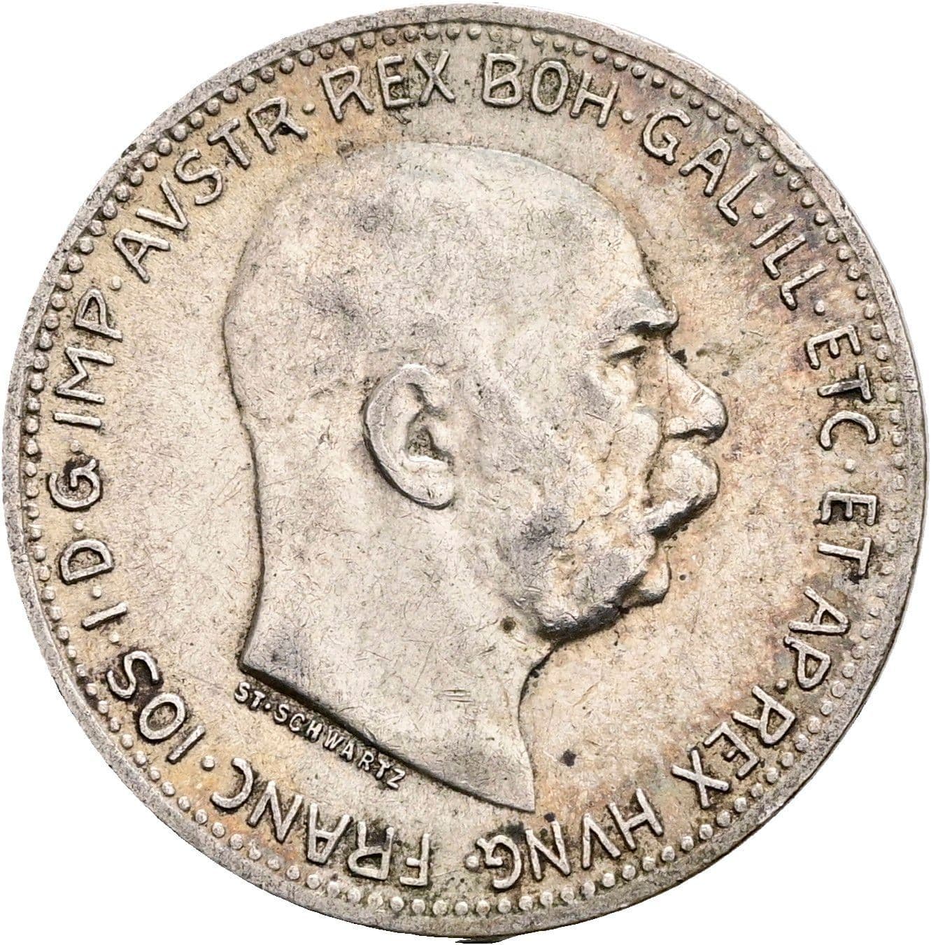 1 Krone Franz Joseph I. 1848-1916 1915 – Vorderseite