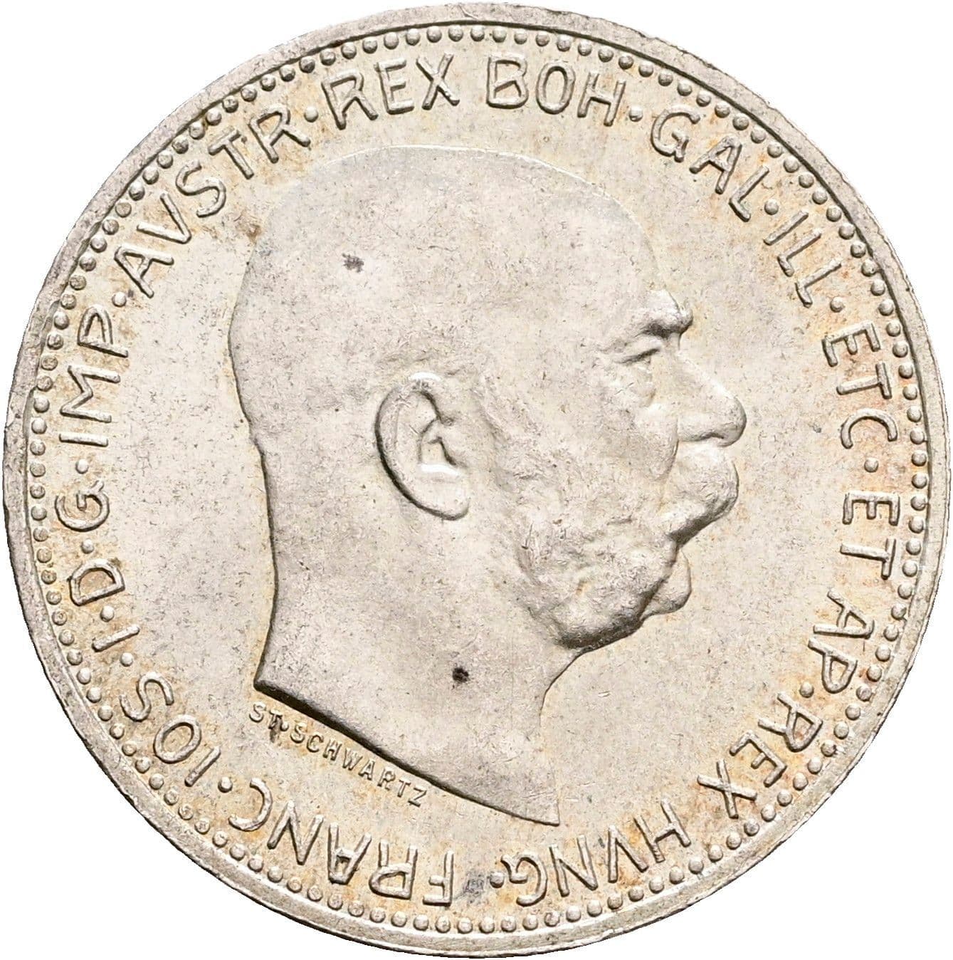 1 Krone Franz Joseph I. 1848-1916 1915 – Vorderseite