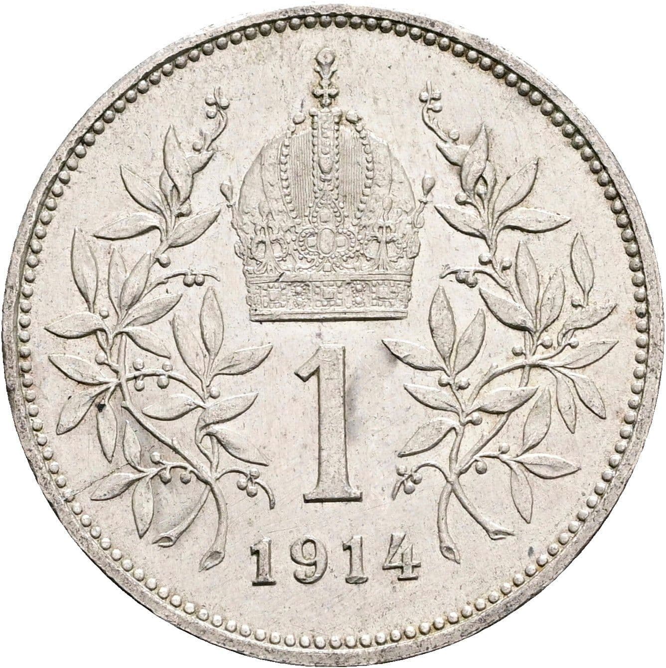 1 Krone Franz Joseph I. 1848-1916 1914 – Rückseite