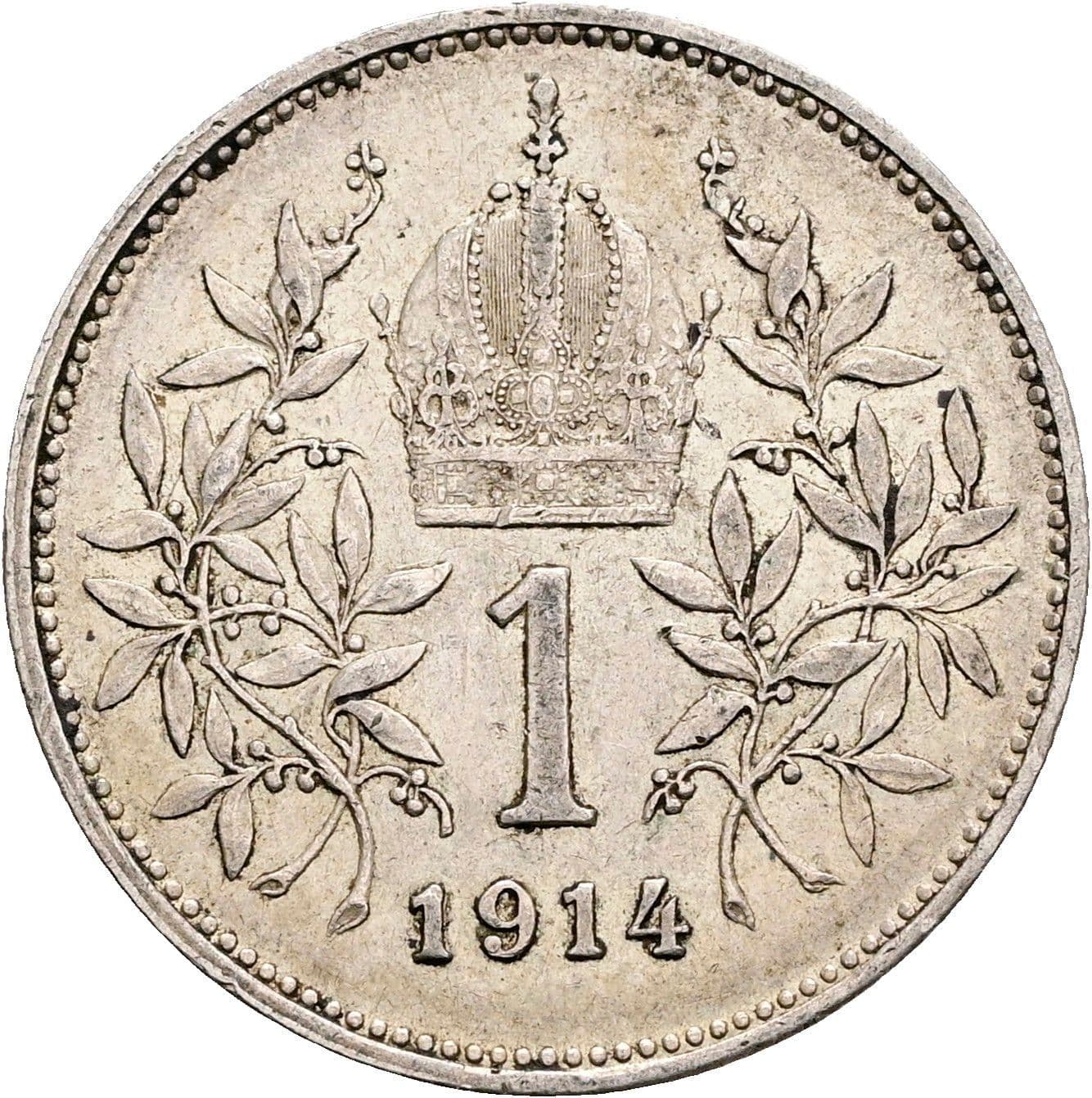 1 Krone Franz Joseph I. 1848-1916 1914 – Rückseite