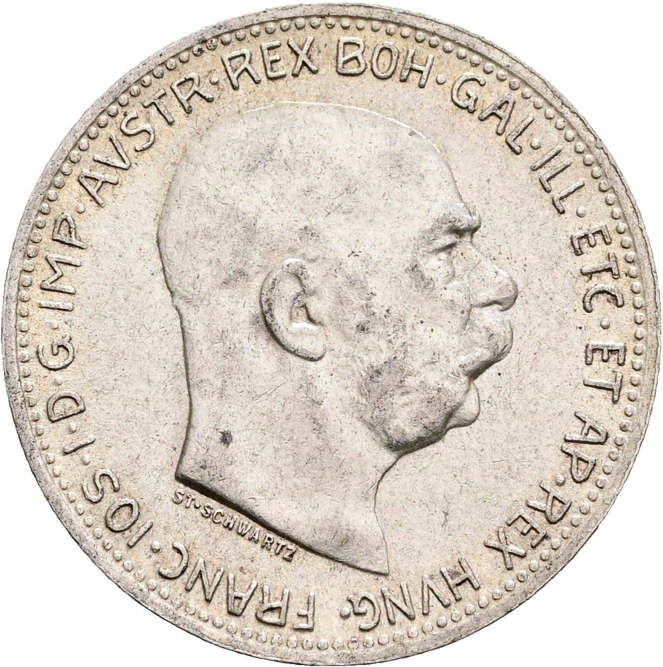 1 Krone Franz Joseph I. 1848-1916 1914 – Vorderseite