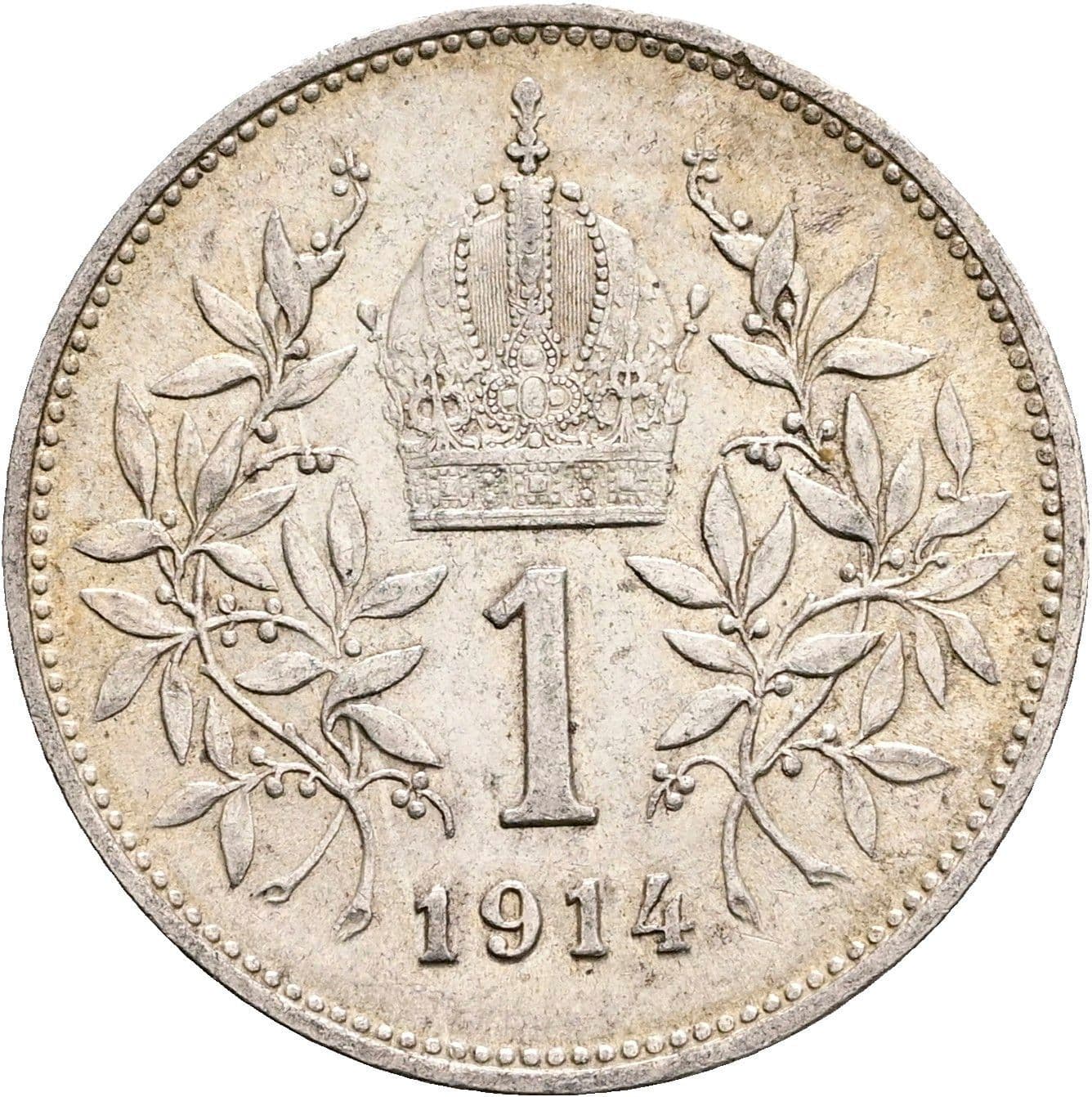 1 Krone Franz Joseph I. 1848-1916 1914 – Rückseite