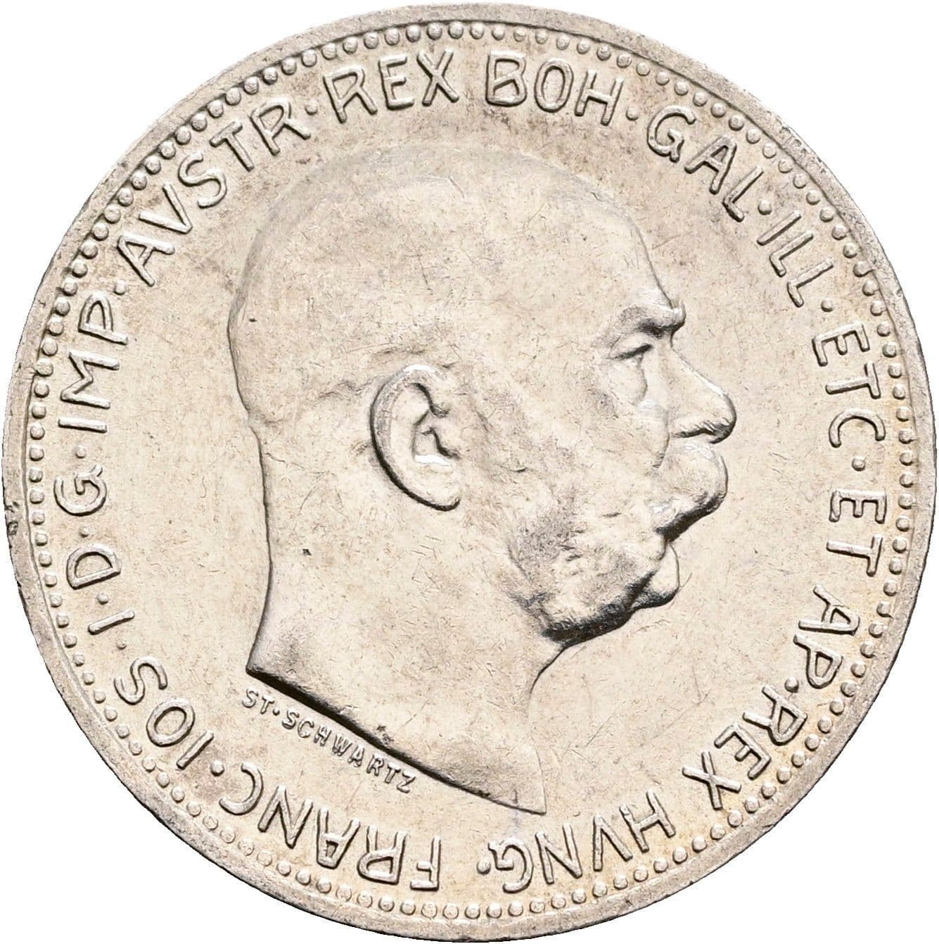 1 Krone Franz Joseph I. 1848-1916 1915 – Vorderseite