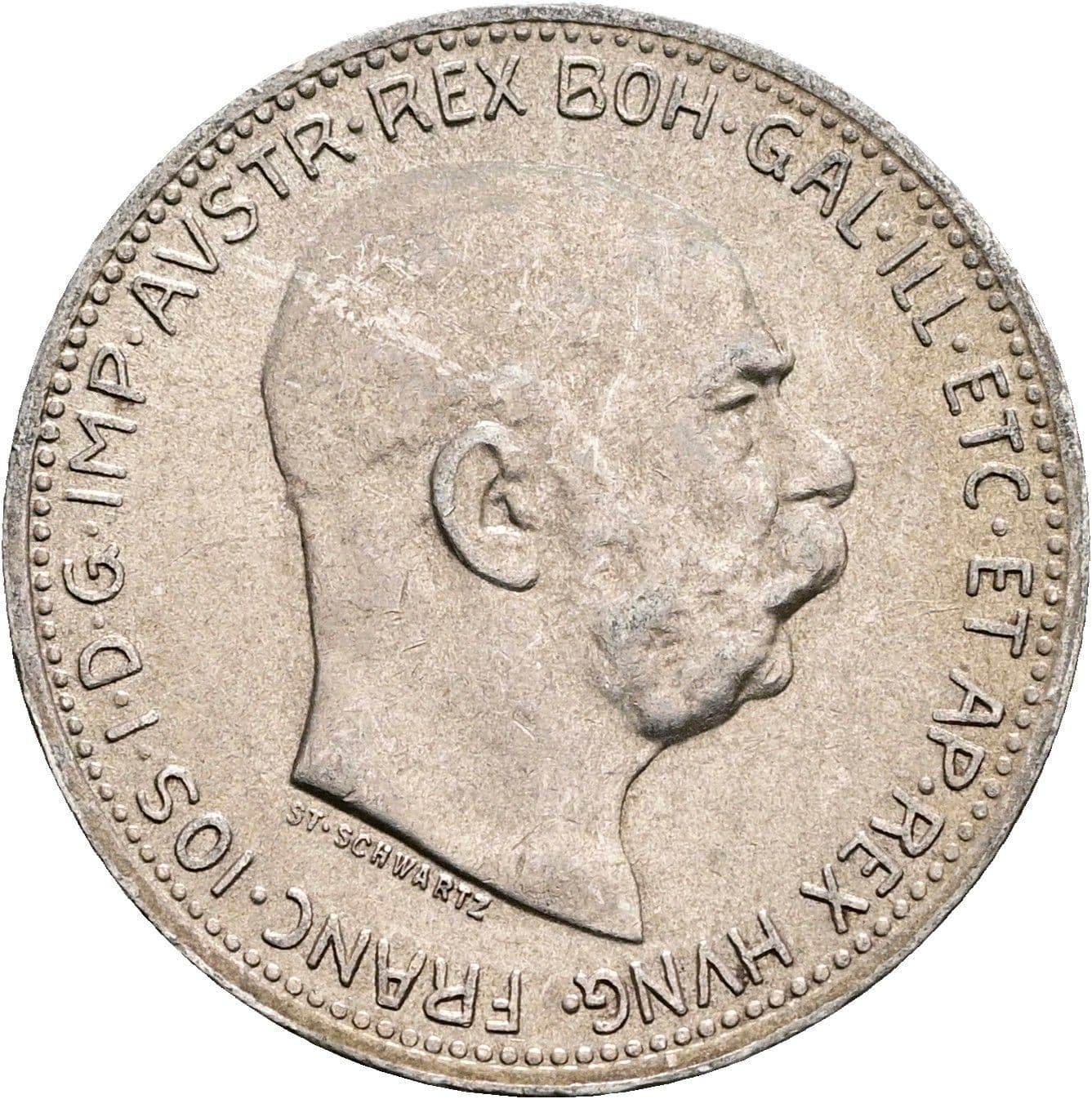 1 Krone Franz Joseph I. 1848-1916 1914 – Vorderseite