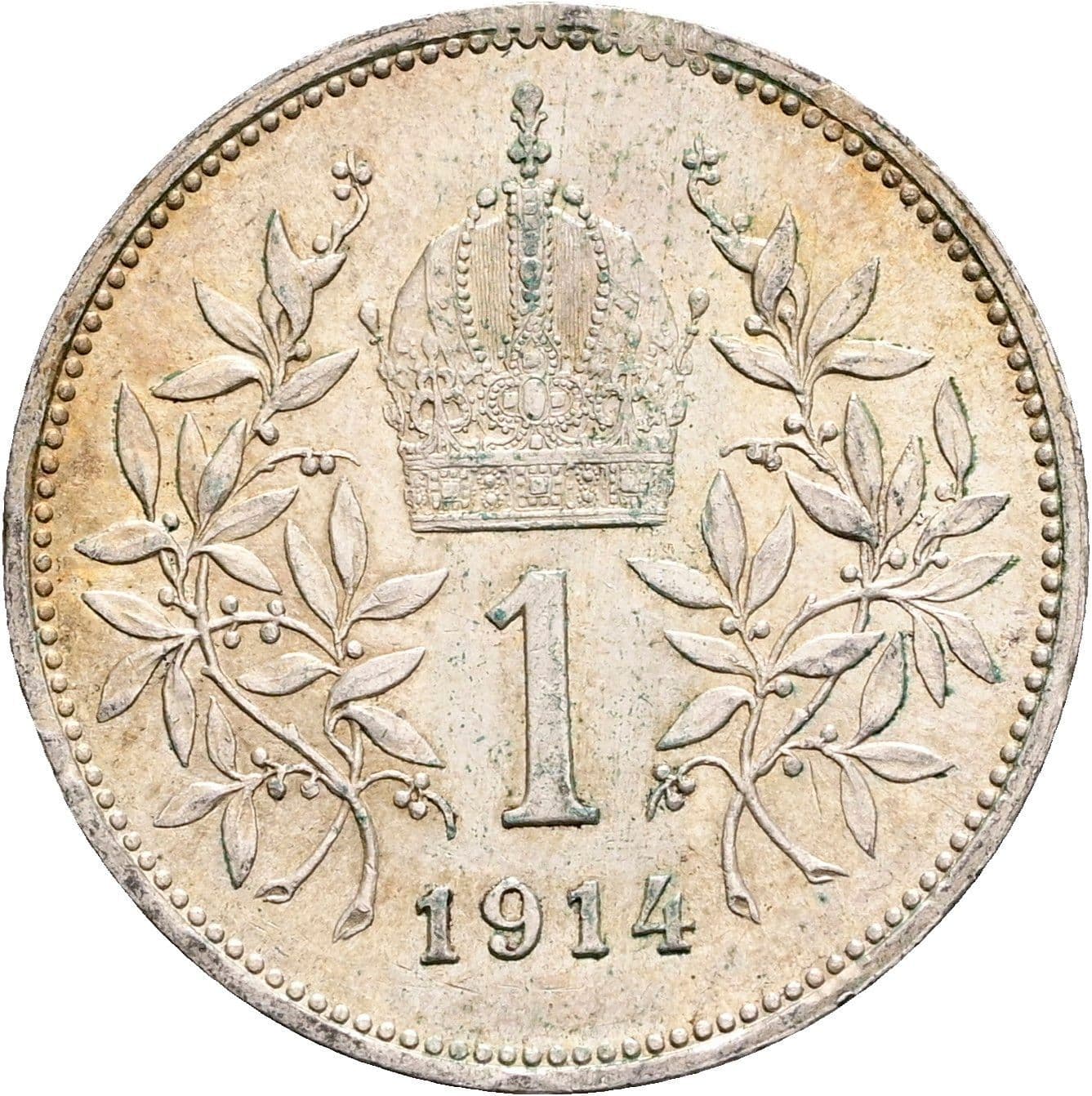 1 Krone Franz Joseph I. 1848-1916 1914 – Rückseite