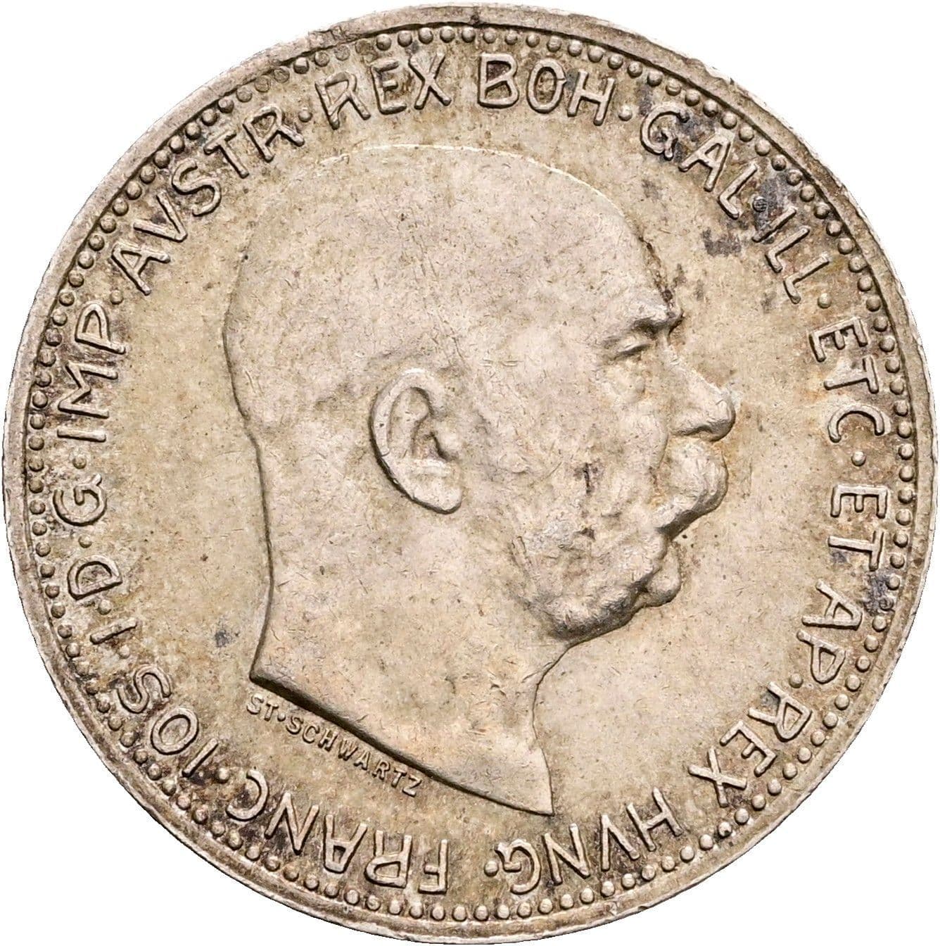1 Krone Franz Joseph I. 1848-1916 1915 – Vorderseite