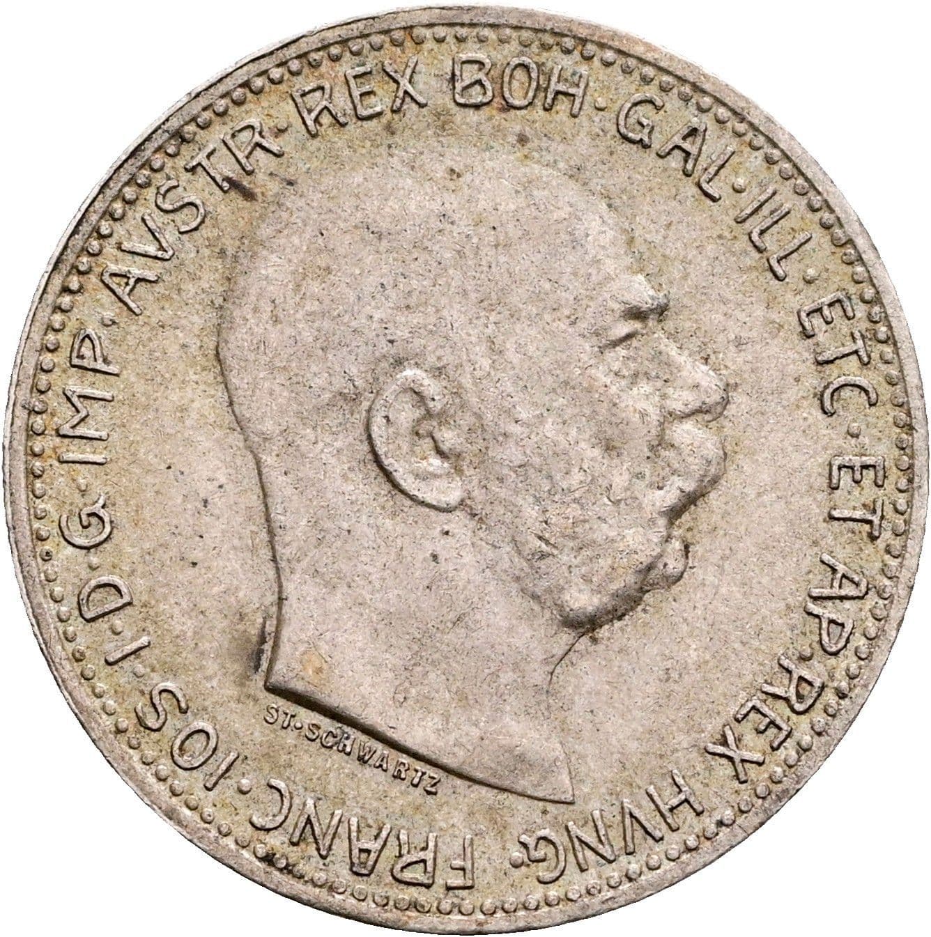 1 Krone Franz Joseph I. 1848-1916 1915 – Vorderseite