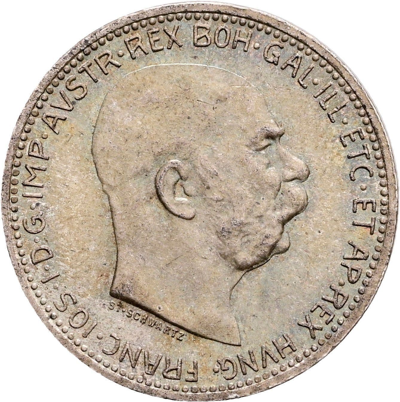 1 Krone Franz Joseph I. 1848-1916 1916 – Vorderseite