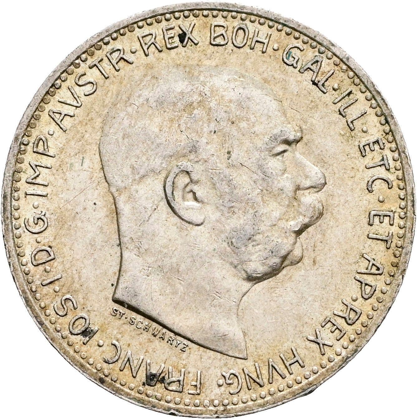 1 Krone Franz Joseph I. 1848-1916 1914 – Vorderseite
