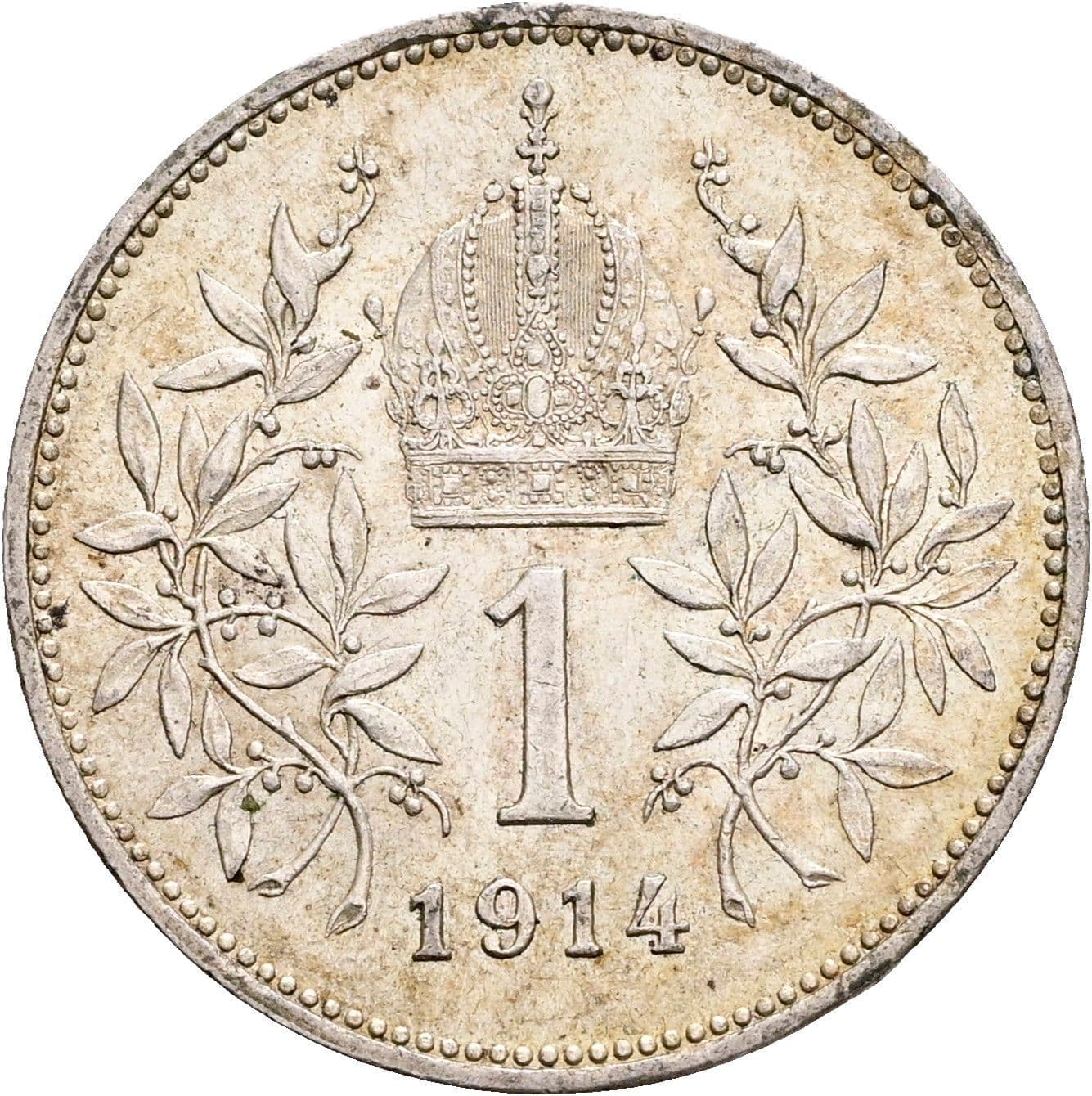 1 Krone Franz Joseph I. 1848-1916 1914 – Rückseite