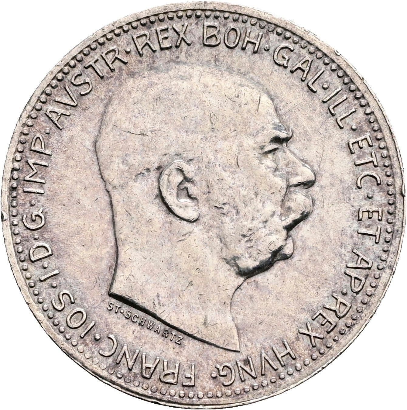 1 Krone Franz Joseph I. 1848-1916 1915 – Vorderseite