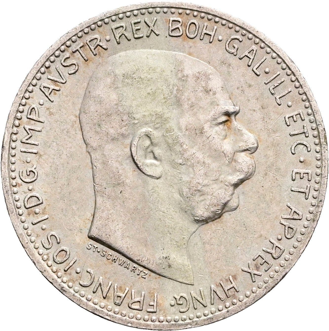1 Krone Franz Joseph I. 1848-1916 1915 – Vorderseite