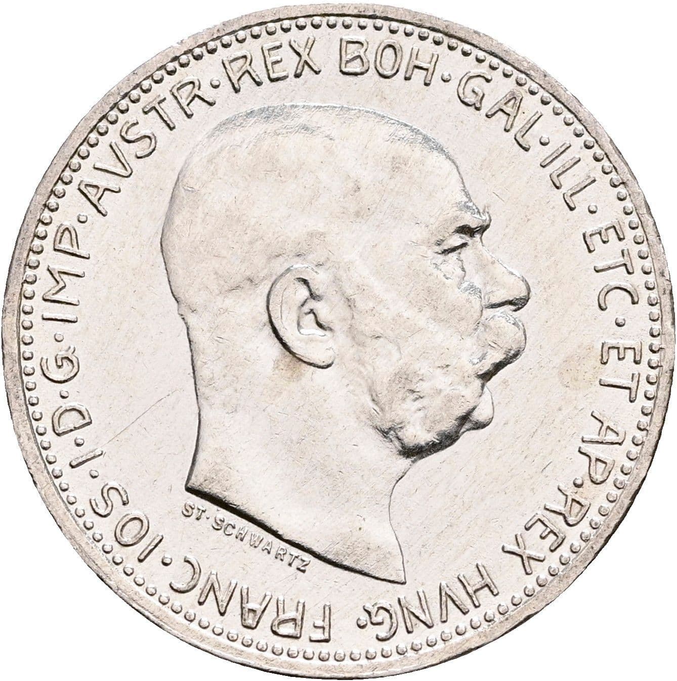 1 Krone Franz Joseph I. 1848-1916 1914 – Vorderseite