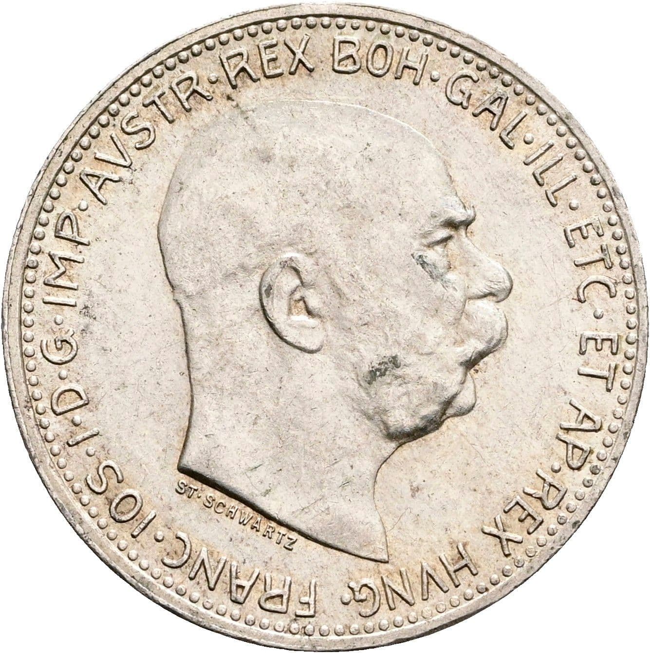1 Krone Franz Joseph I. 1848-1916 1914 – Vorderseite