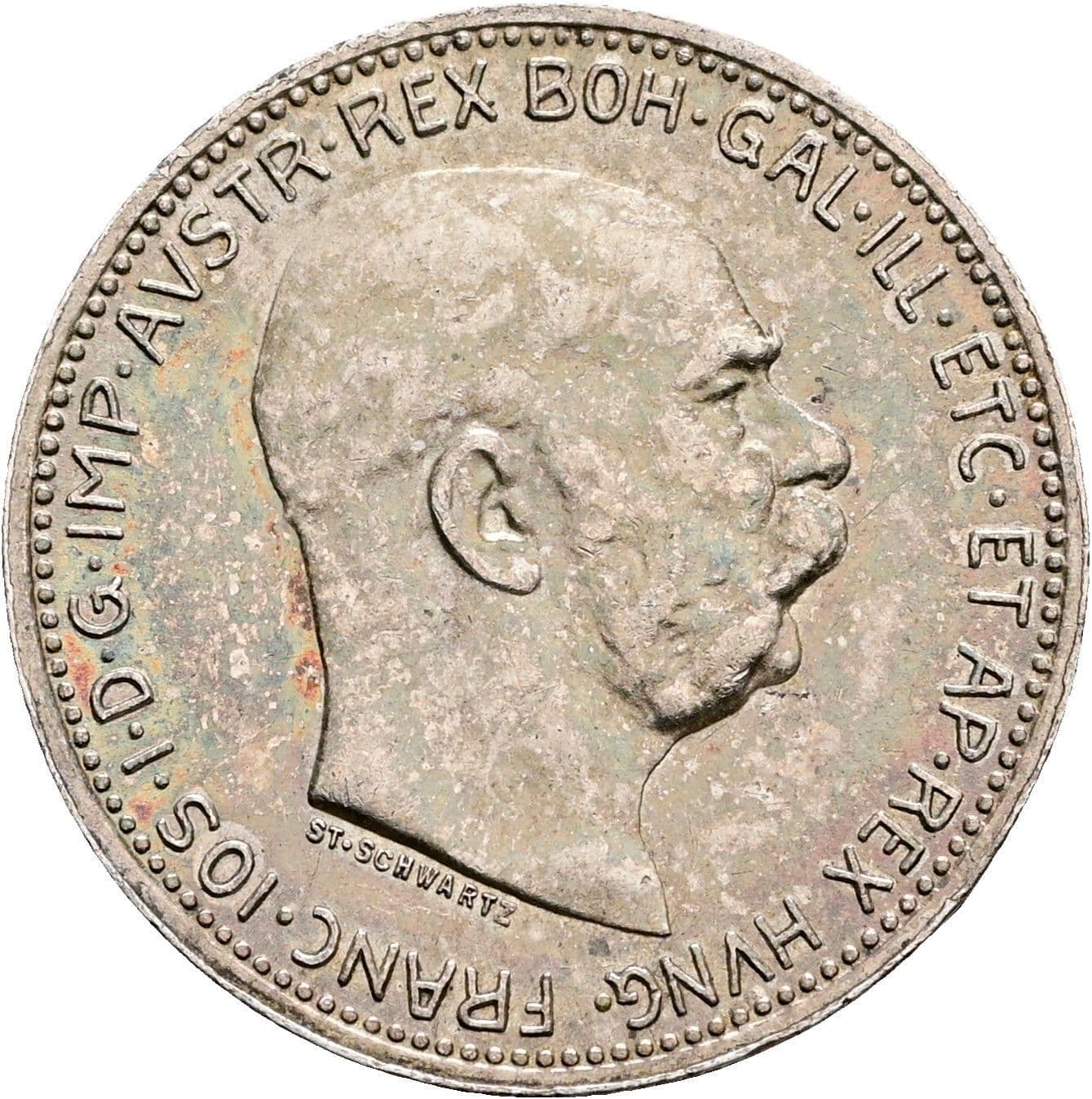 1 Krone Franz Joseph I. 1848-1916 1915 – Vorderseite