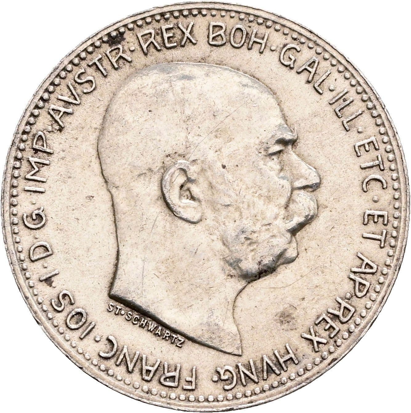 1 Krone Franz Joseph I. 1848-1916 1915 – Vorderseite