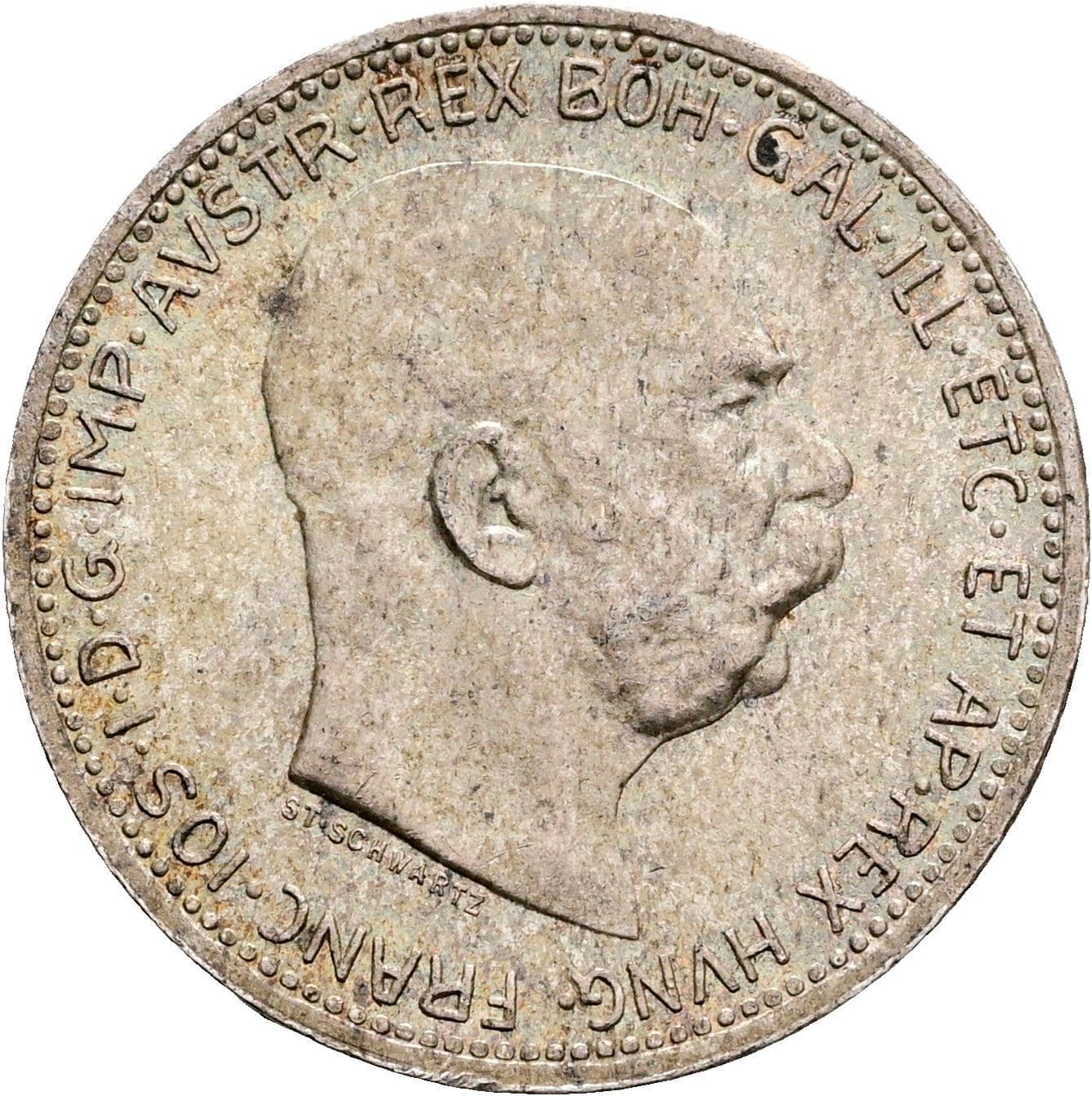 1 Krone Franz Joseph I. 1848-1916 1916 – Vorderseite