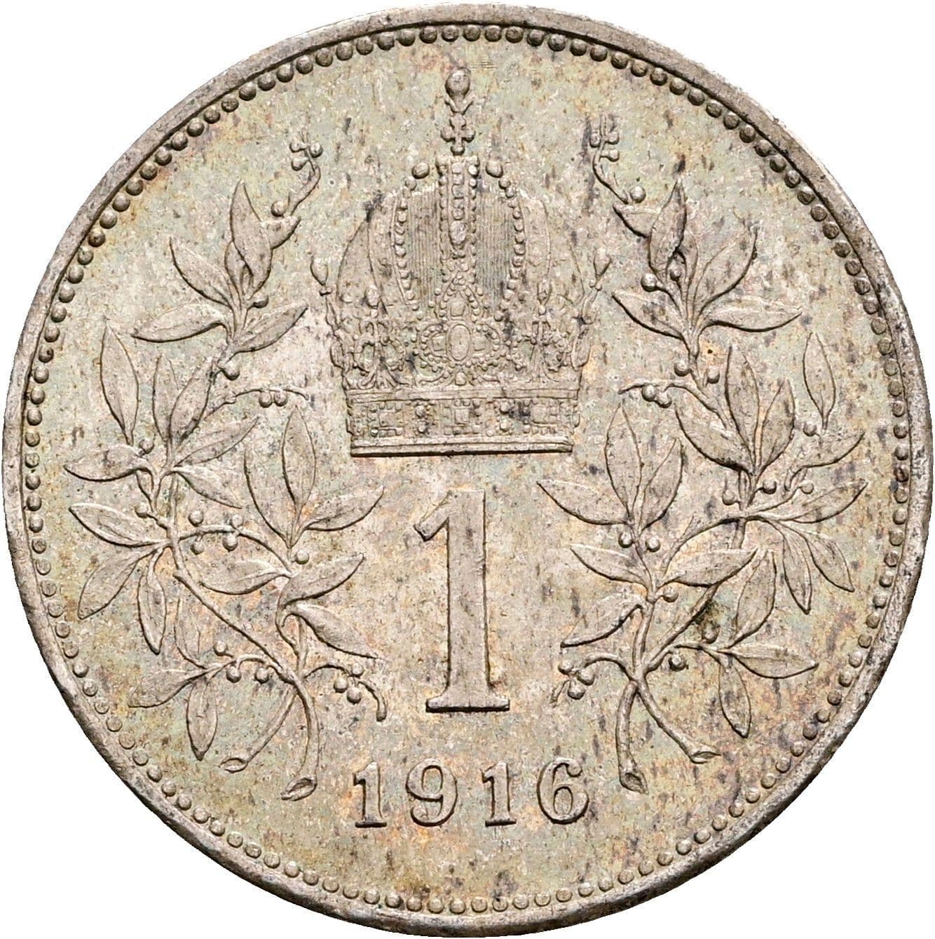 1 Krone Franz Joseph I. 1848-1916 1916 – Rückseite