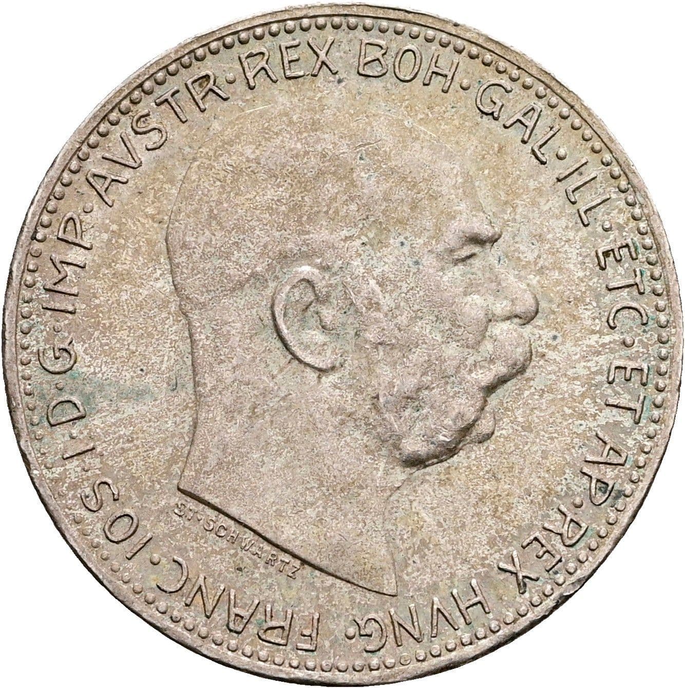 1 Krone Franz Joseph I. 1848-1916 1916 – Vorderseite