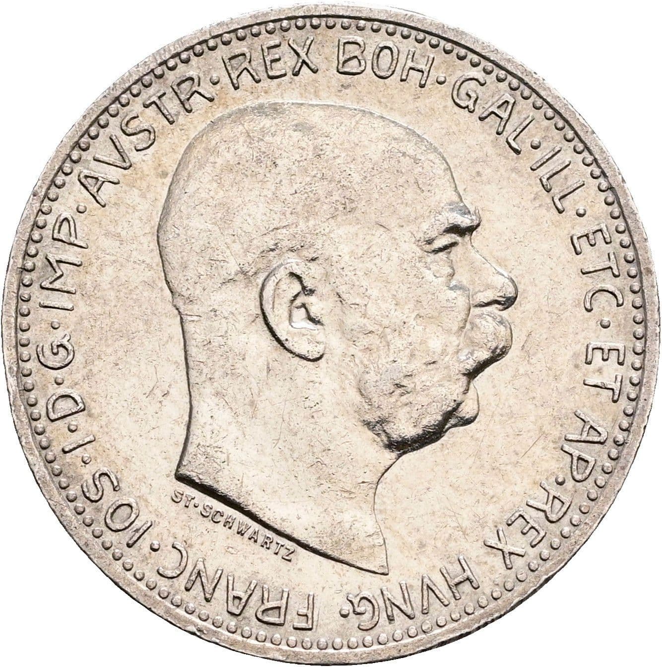 1 Krone Franz Joseph I. 1848-1916 1915 – Vorderseite