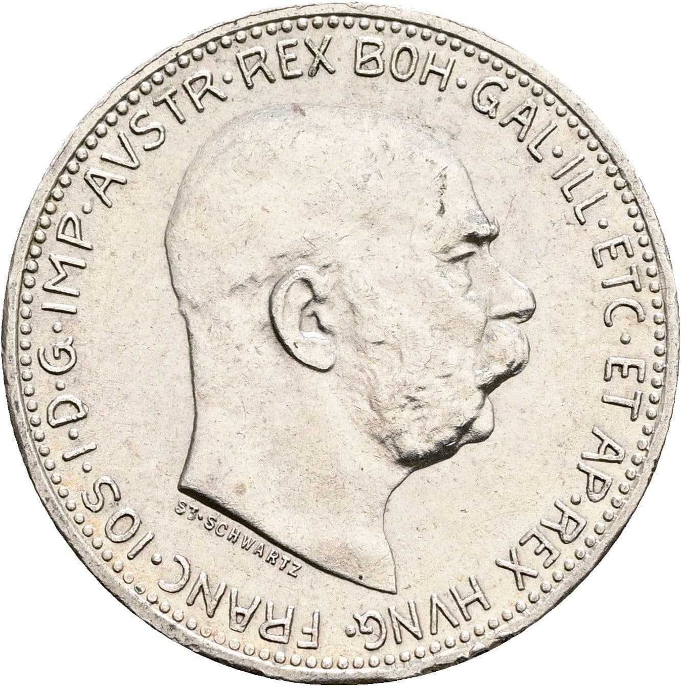 1 Krone Franz Joseph I. 1848-1916 1915 – Vorderseite