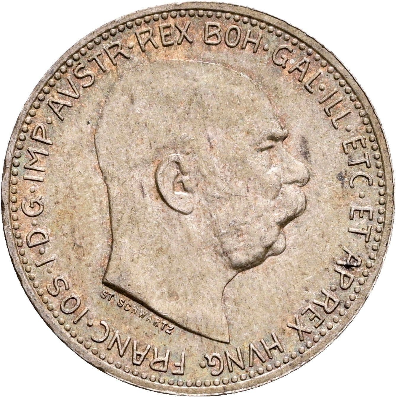 1 Krone Franz Joseph I. 1848-1916 1914 – Vorderseite
