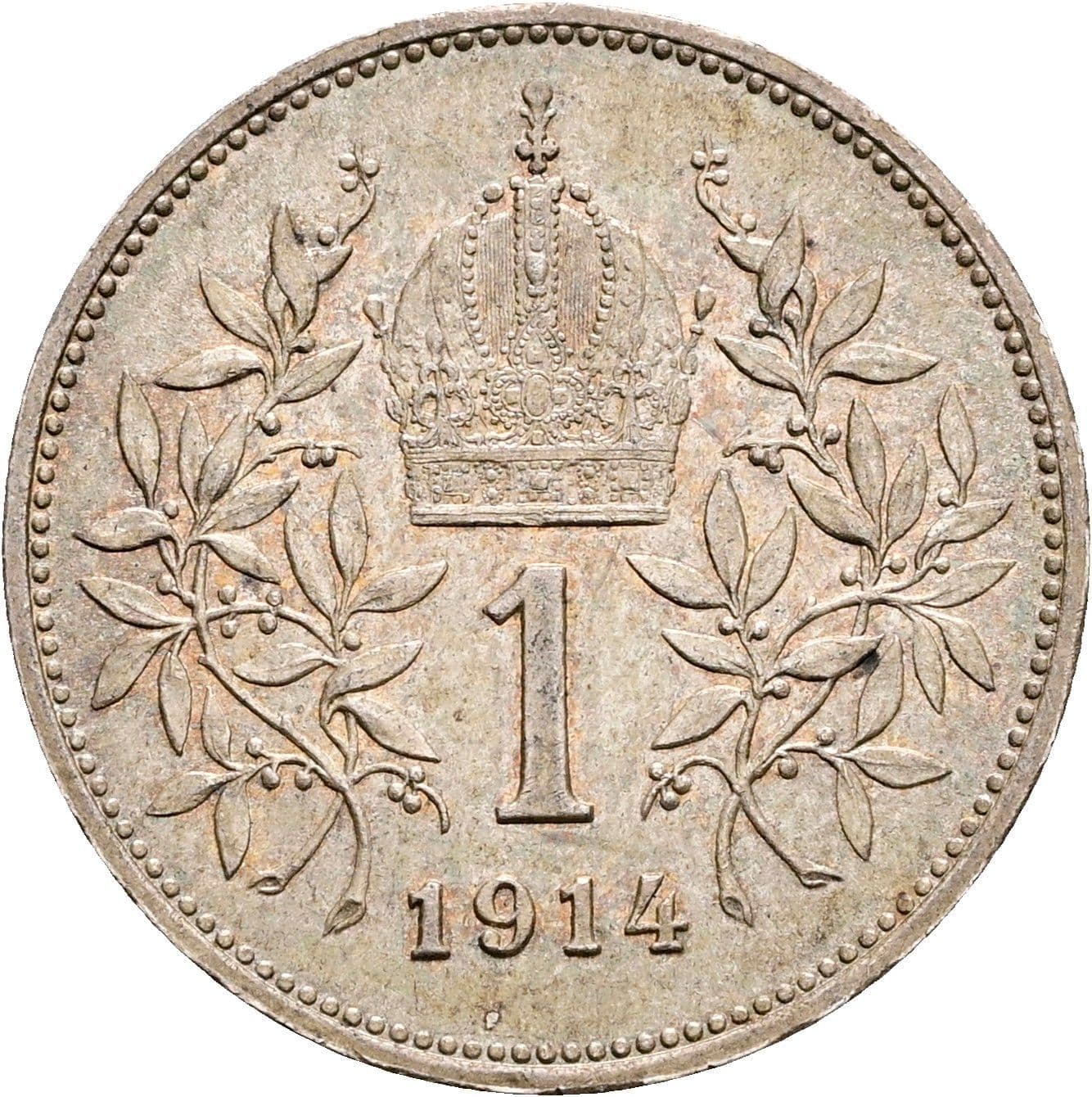 1 Krone Franz Joseph I. 1848-1916 1914 – Rückseite