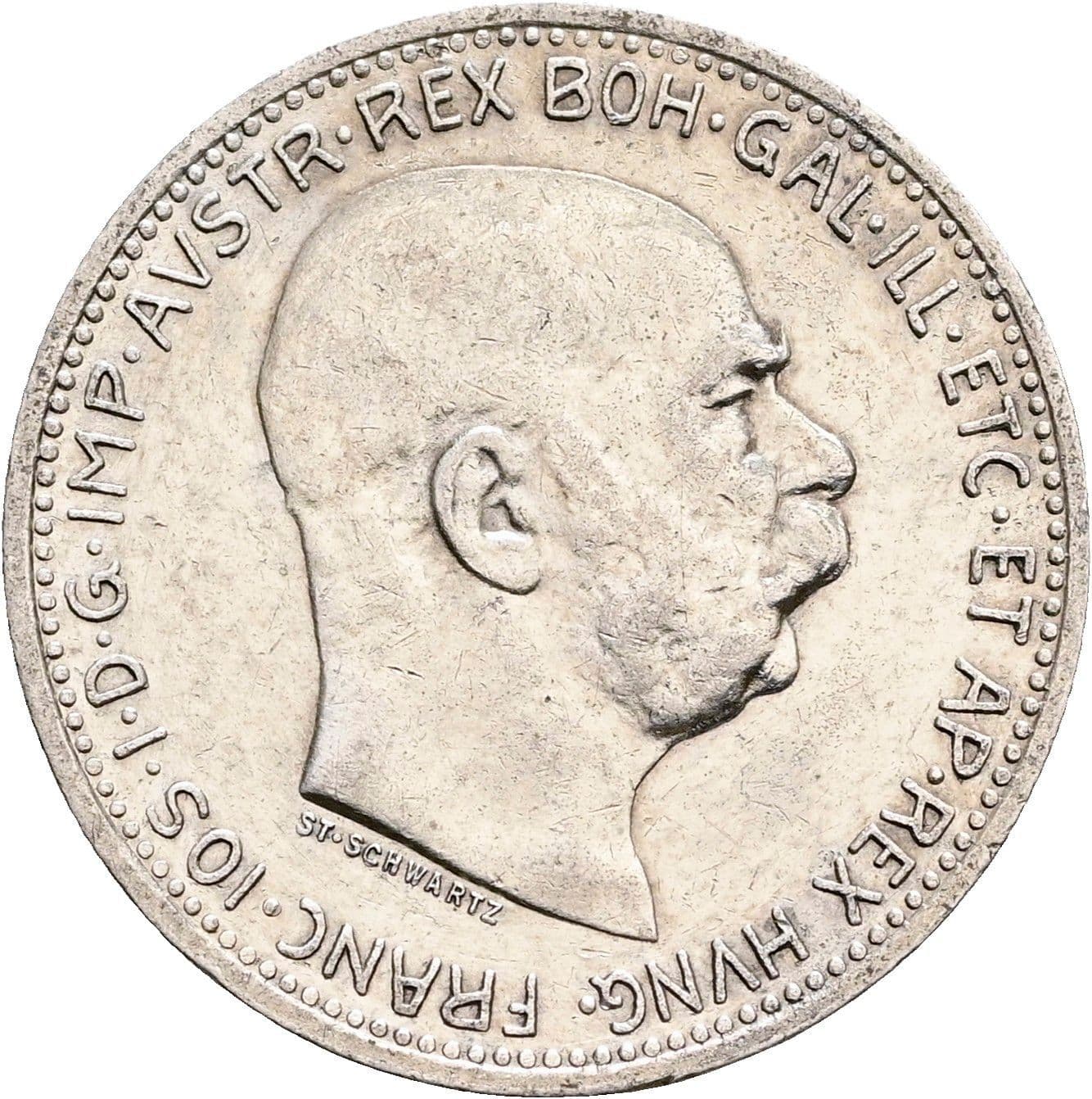 1 Krone Franz Joseph I. 1848-1916 1915 – Vorderseite