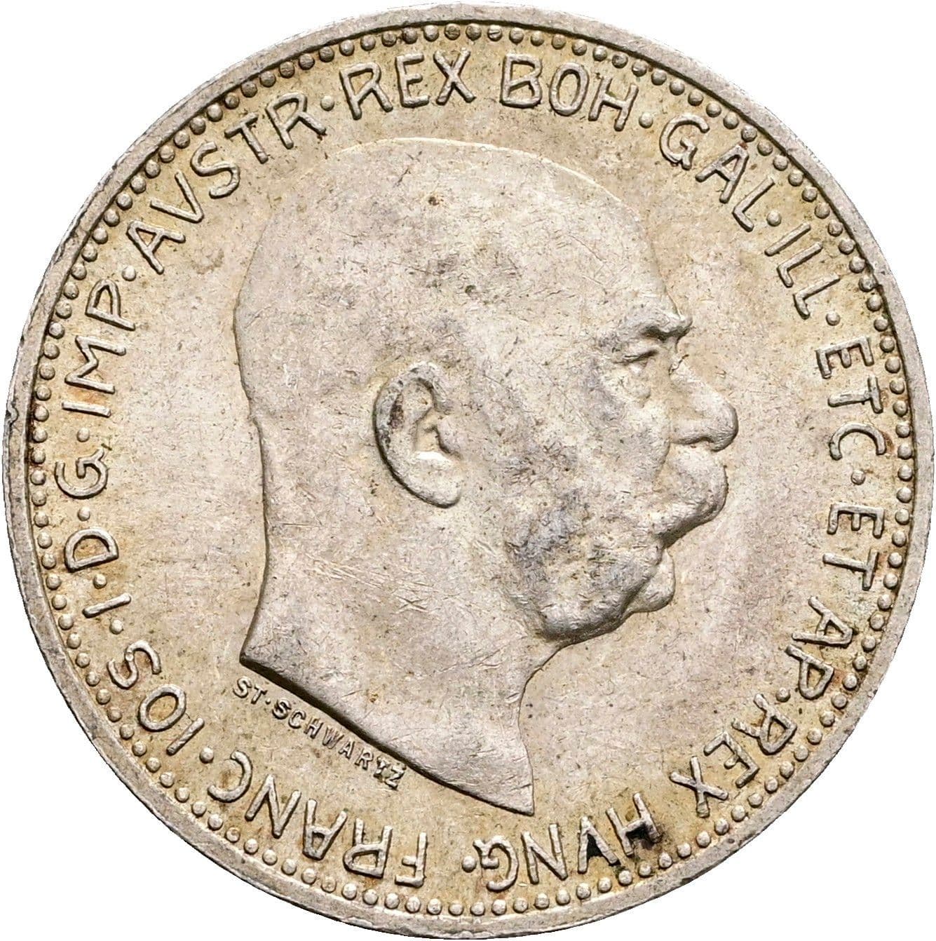 1 Krone Franz Joseph I. 1848-1916 1914 – Vorderseite
