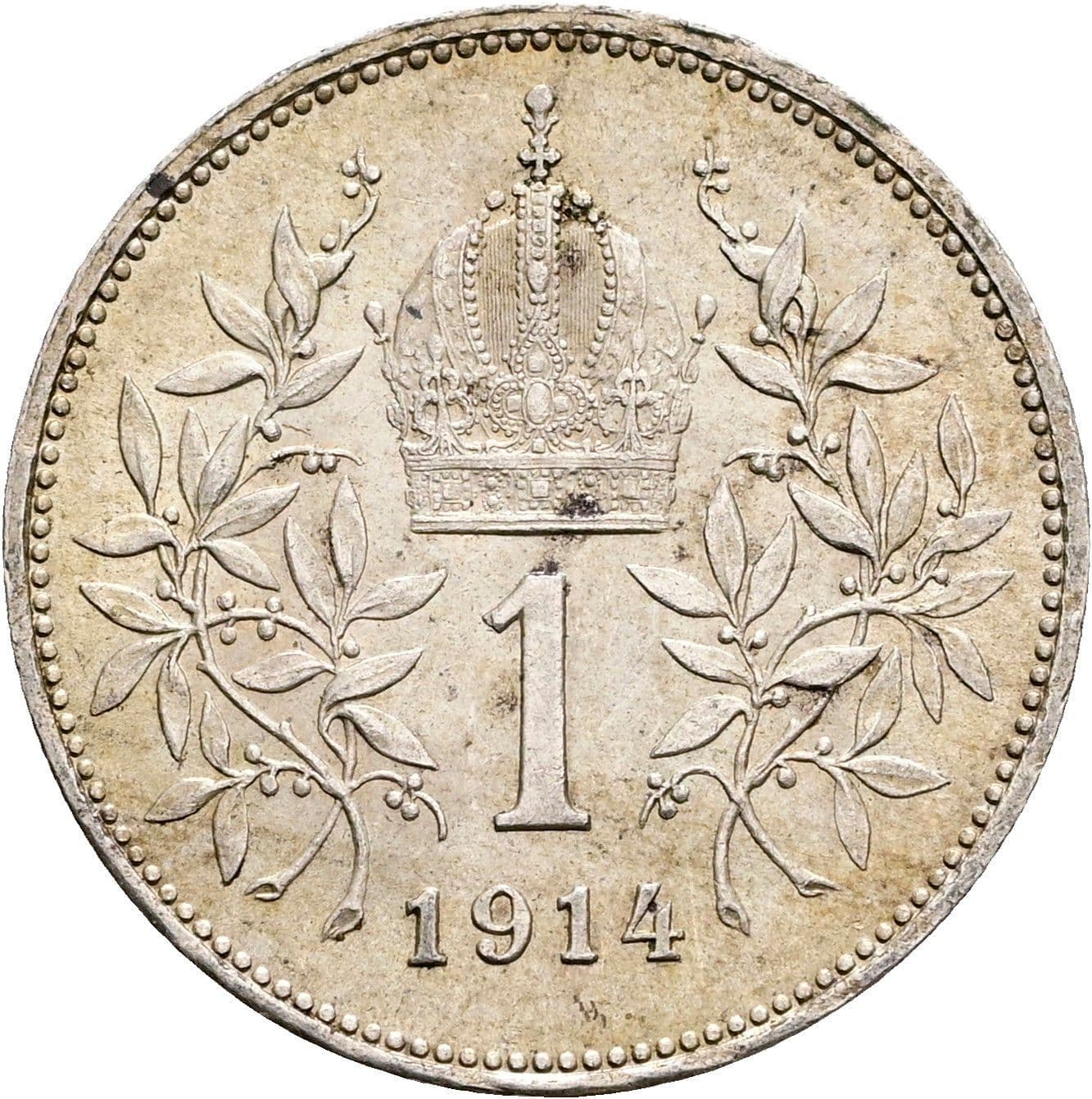 1 Krone Franz Joseph I. 1848-1916 1914 – Rückseite