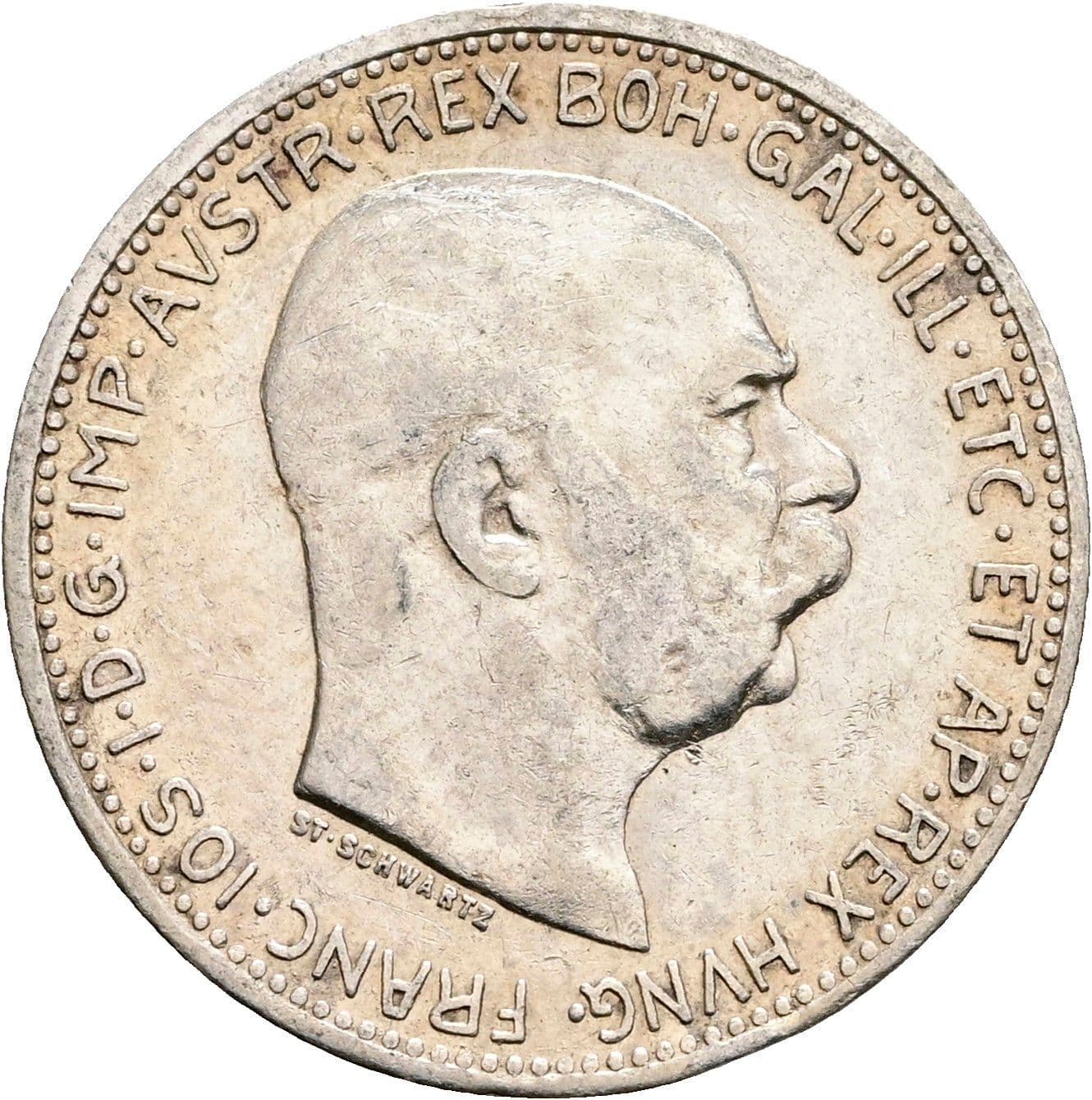 1 Krone Franz Joseph I. 1848-1916 1914 – Vorderseite