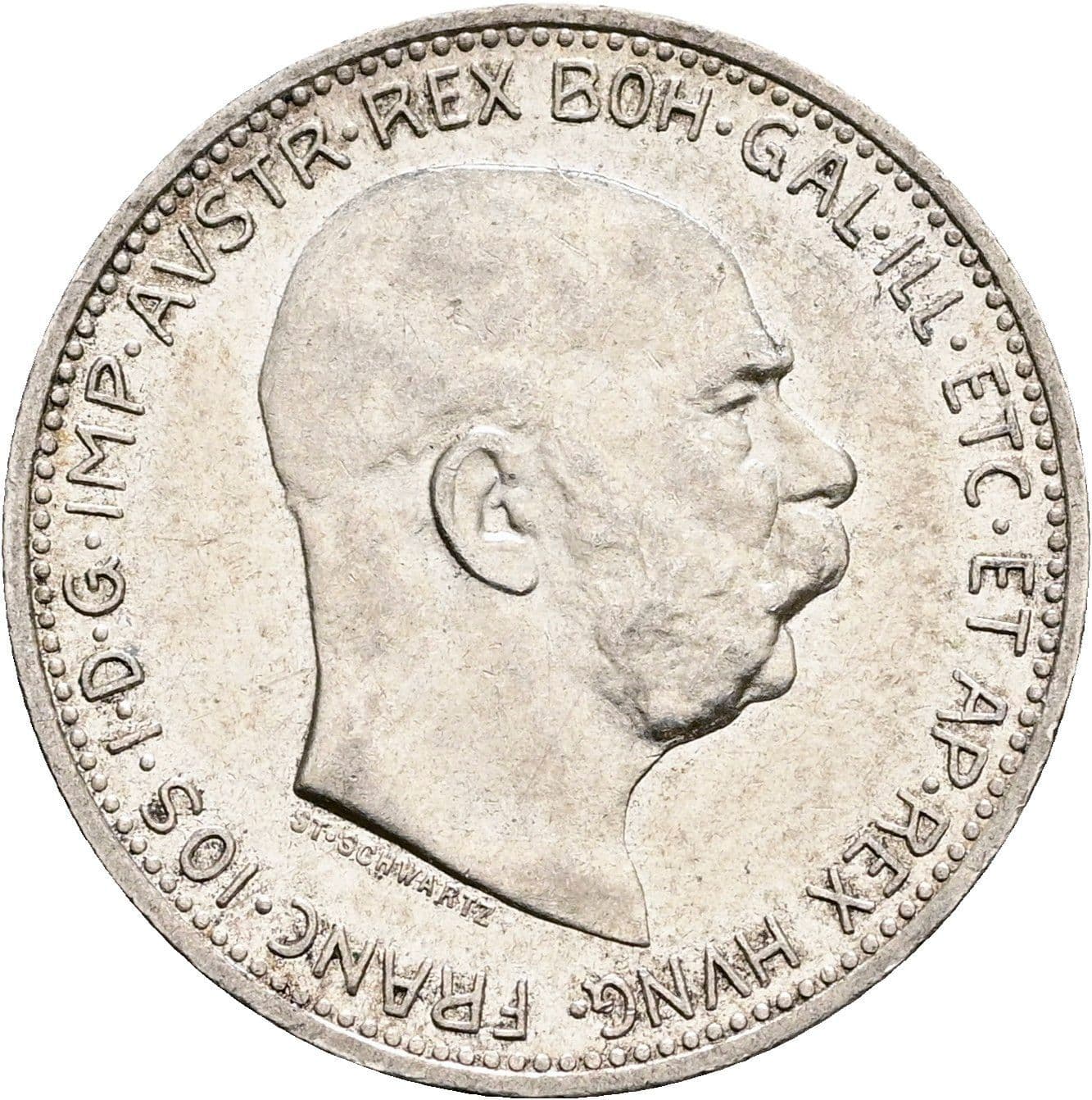 1 Krone Franz Joseph I. 1848-1916 1915 – Vorderseite