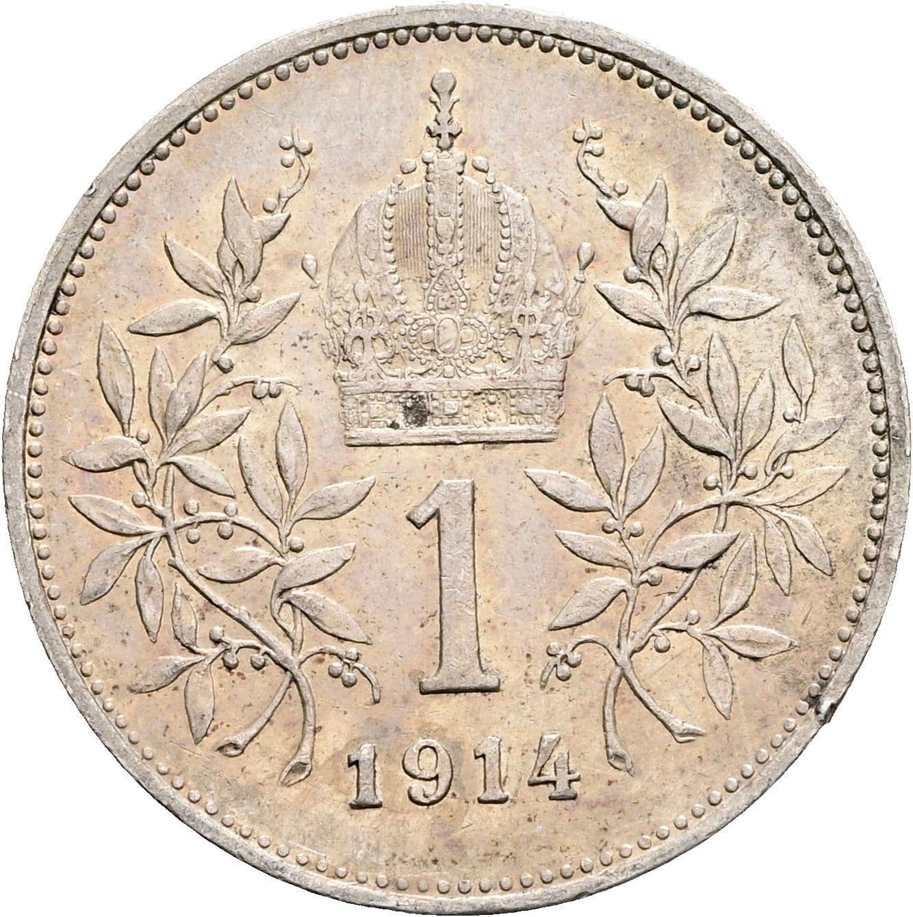 1 Krone Franz Joseph I. 1848-1916 1914 – Rückseite