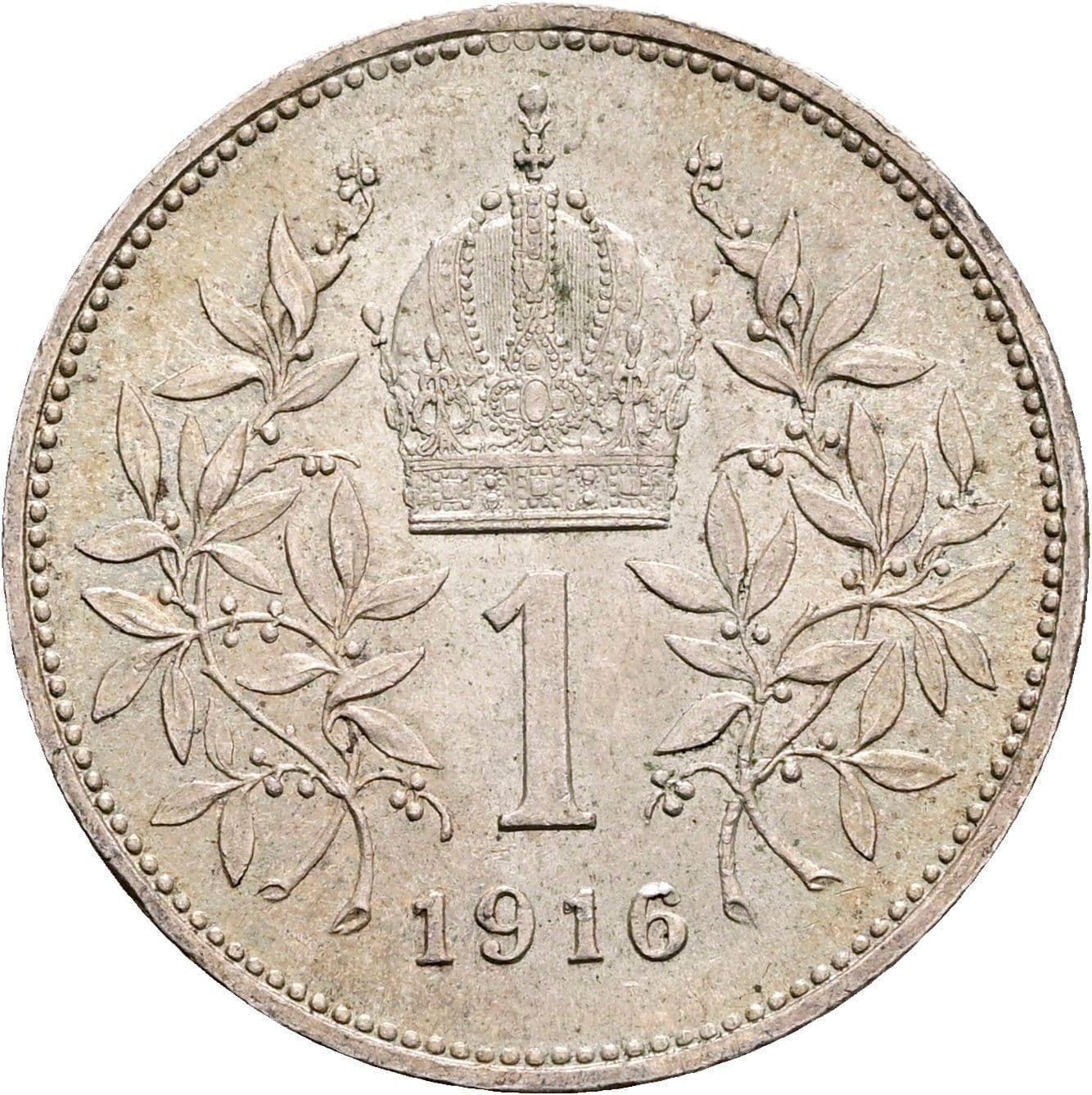 1 Krone Franz Joseph I. 1848-1916 1916 – Rückseite