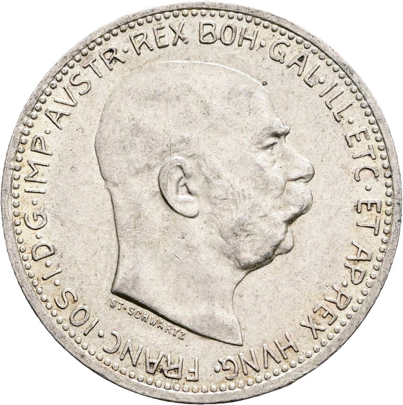 1 Krone Franz Joseph I. 1848-1916 1914 – Vorderseite