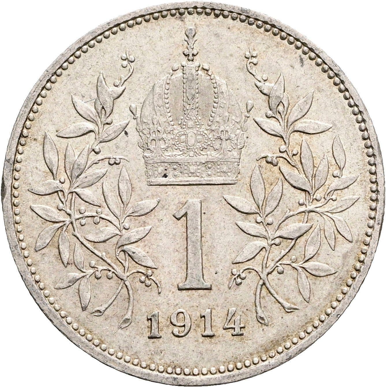 1 Krone Franz Joseph I. 1848-1916 1914 – Rückseite