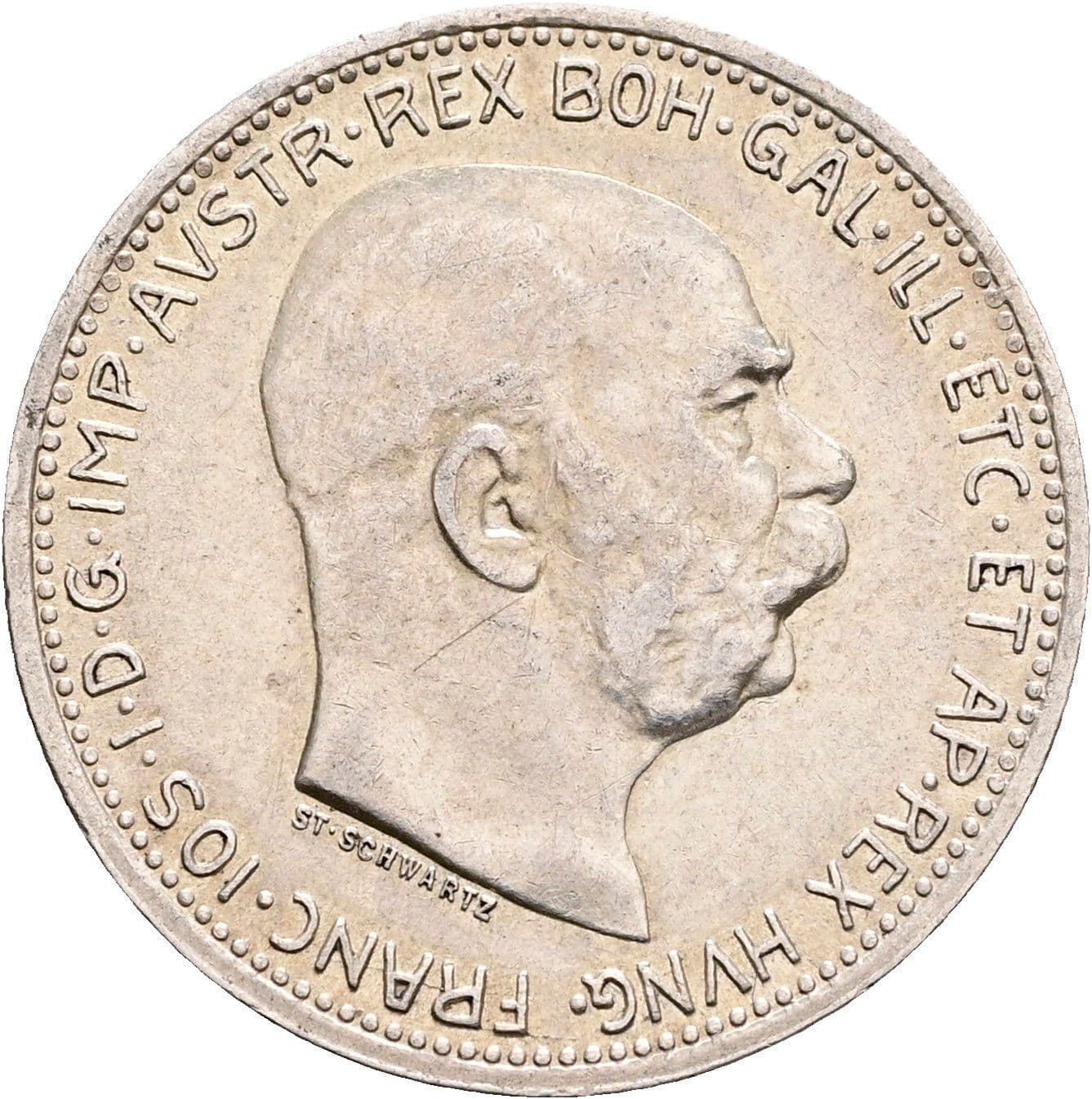 1 Krone Franz Joseph I. 1848-1916 1914 – Vorderseite