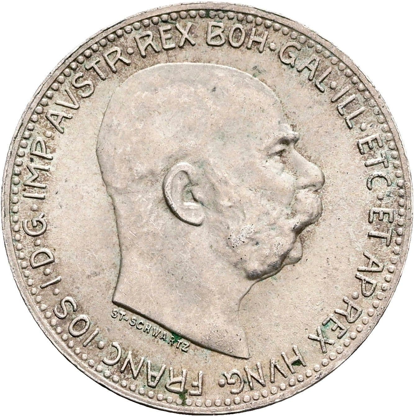 1 Krone Franz Joseph I. 1848-1916 1916 – Vorderseite