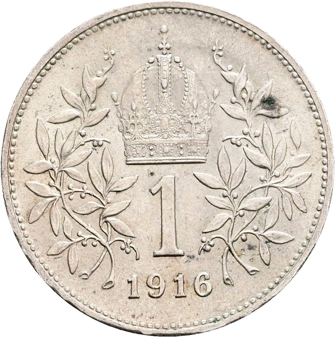 1 Krone Franz Joseph I. 1848-1916 1916 – Rückseite