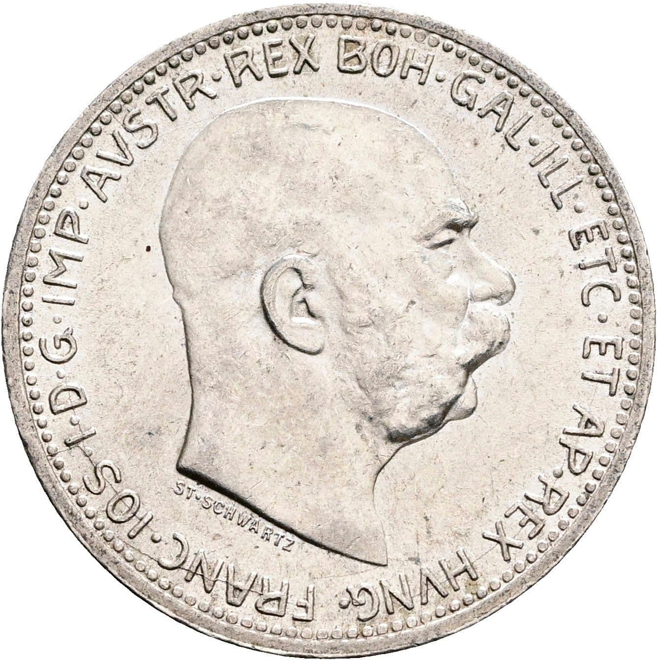 1 Krone Franz Joseph I. 1848-1916 1916 – Vorderseite