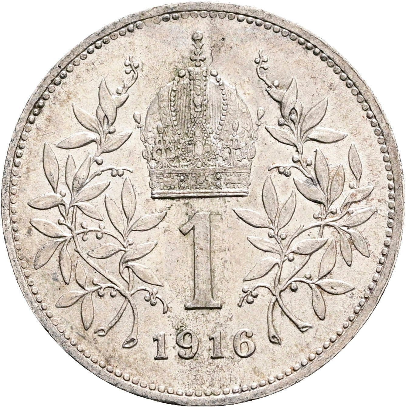 1 Krone Franz Joseph I. 1848-1916 1916 – Rückseite