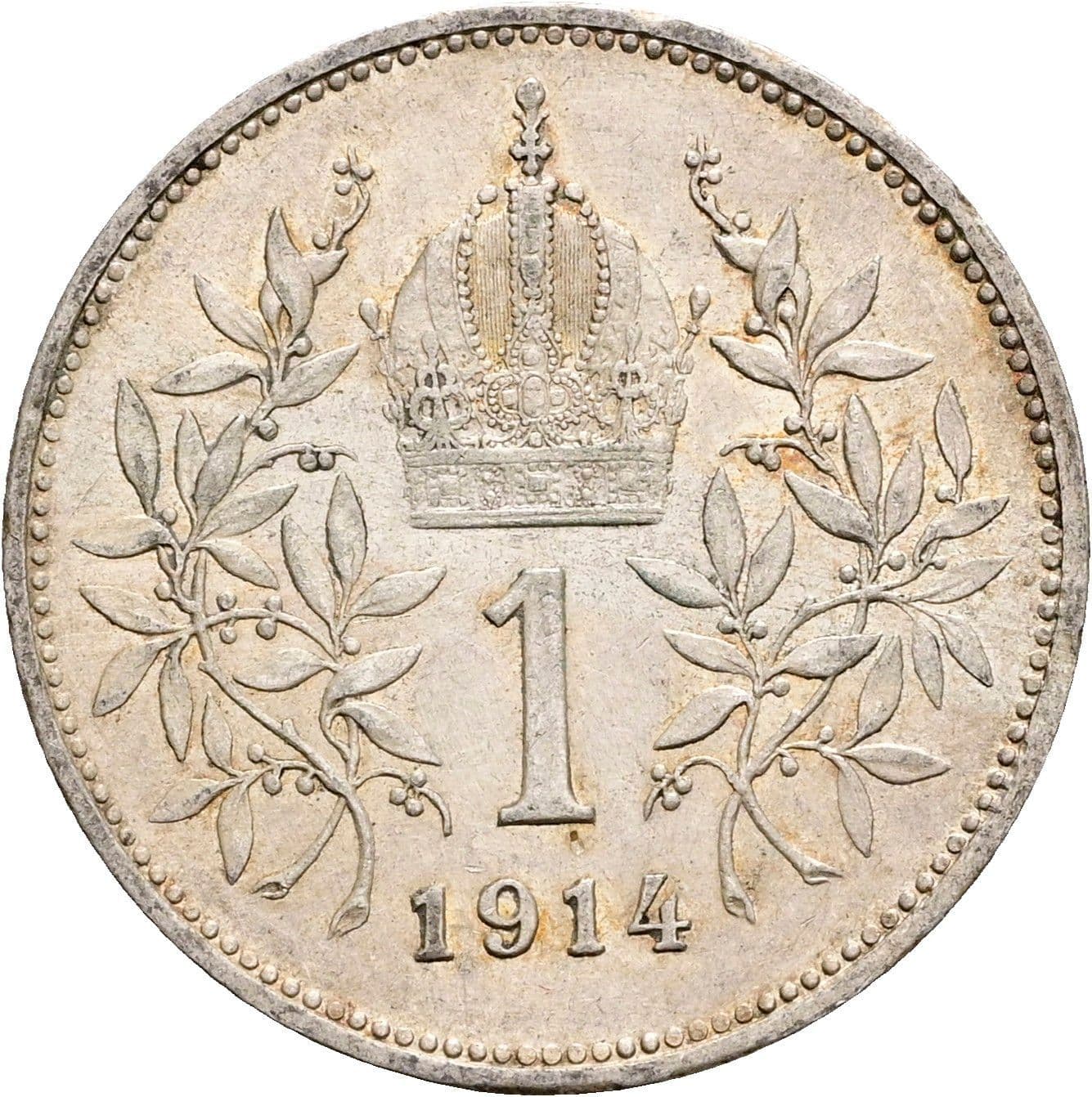 1 Krone Franz Joseph I. 1848-1916 1914 – Rückseite