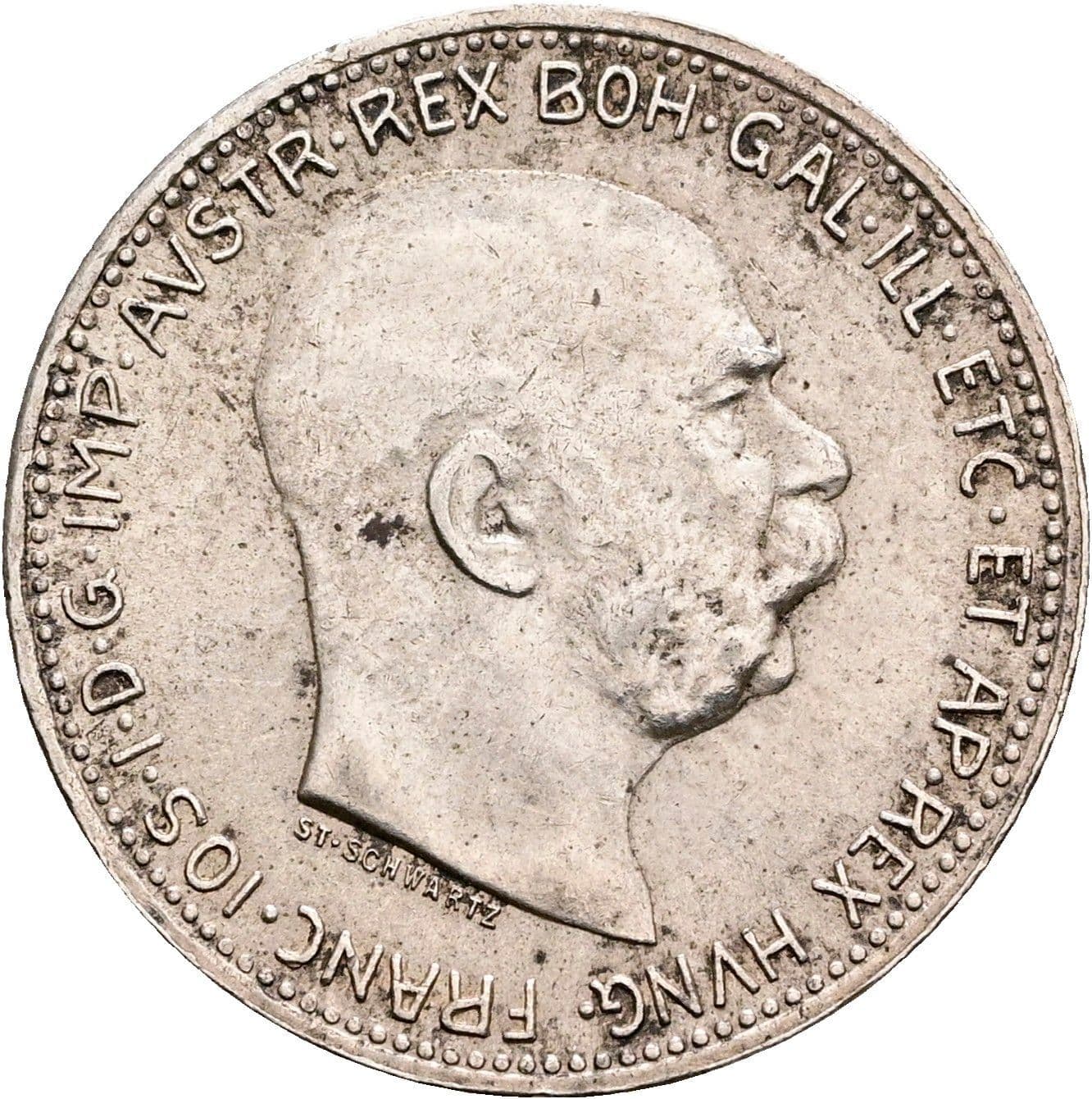 1 Krone Franz Joseph I. 1848-1916 1915 – Vorderseite