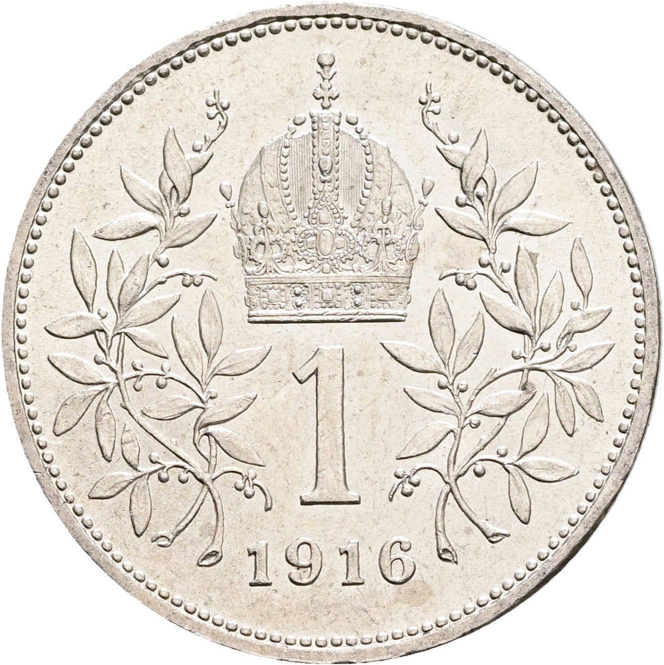1 Krone Franz Joseph I. 1848-1916 1916 – Rückseite