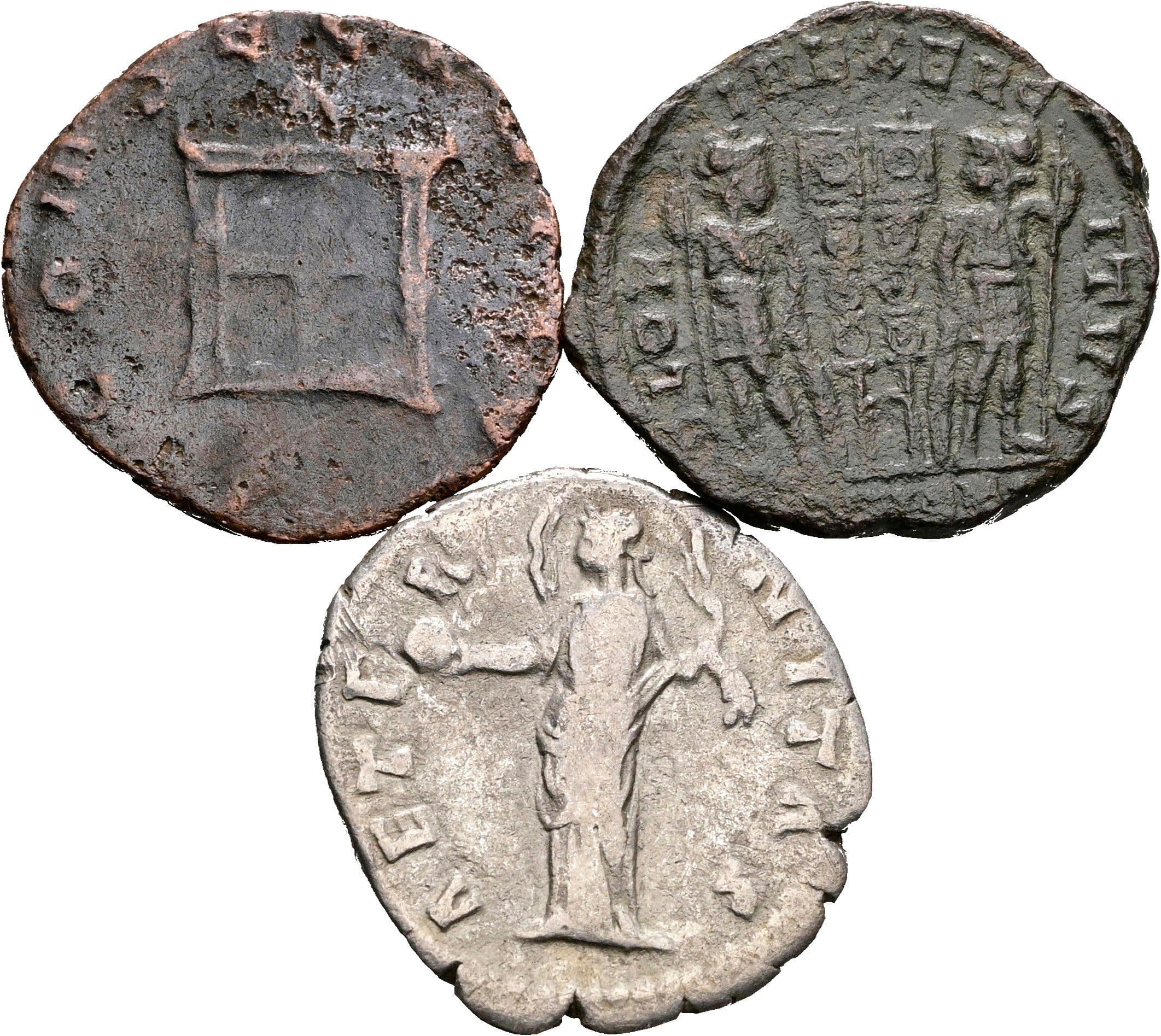Lot Denar und Folles – Rückseite